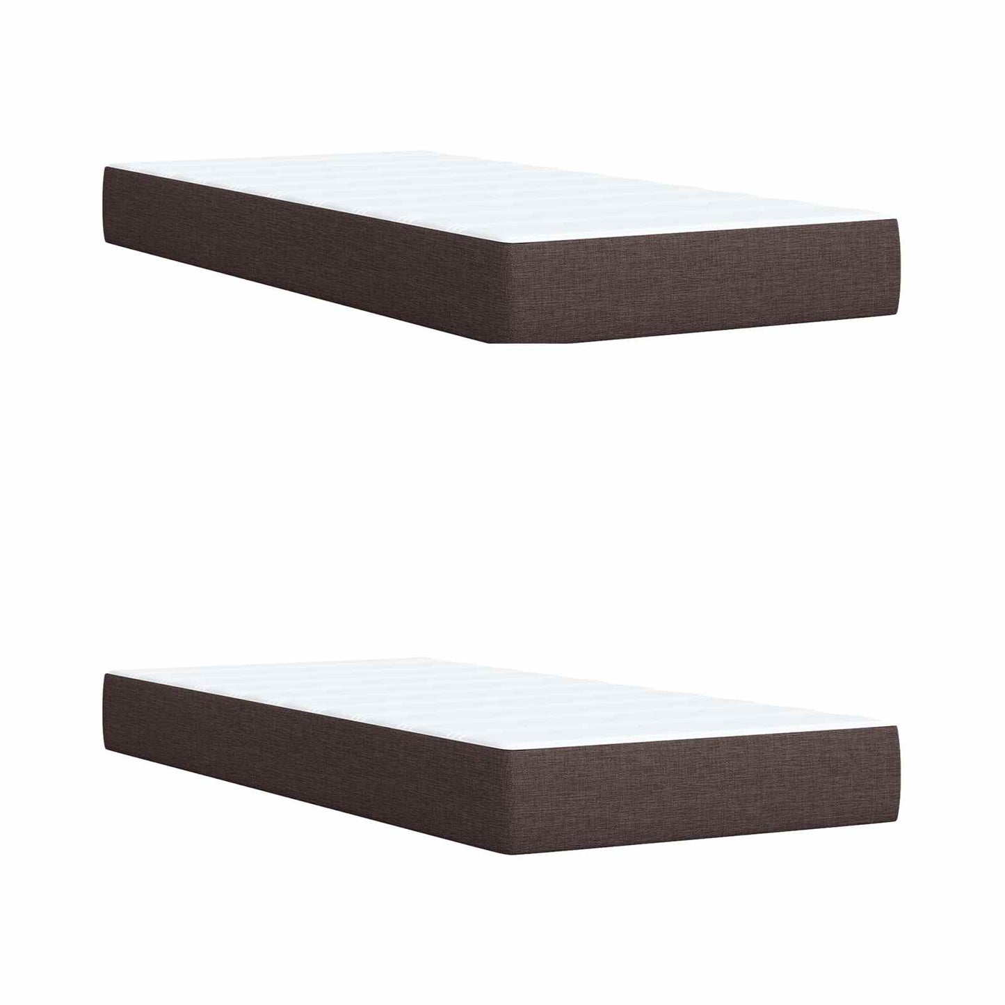 Boxspring ágy matraccal Sötét Barna 200 x 200 cm Szövet