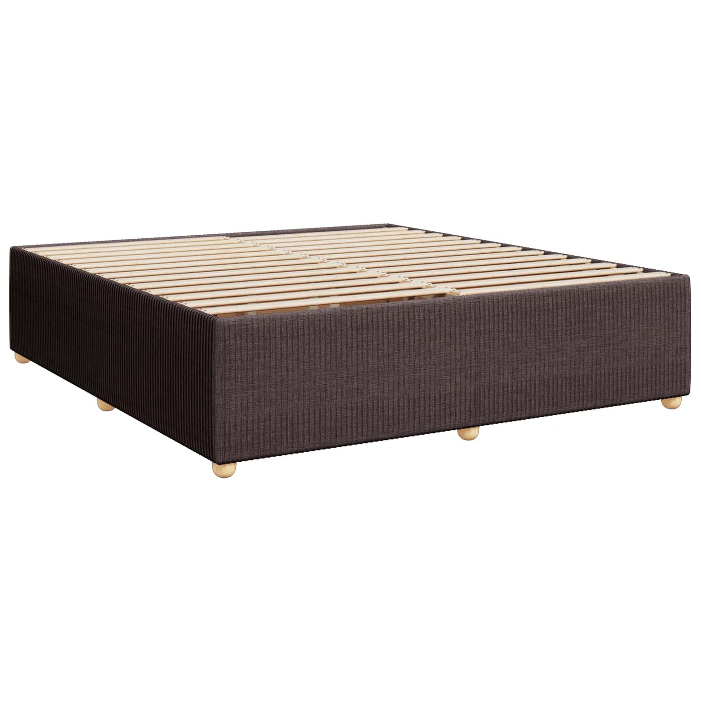 Boxspring ágy matraccal Sötét Barna 200 x 200 cm Szövet