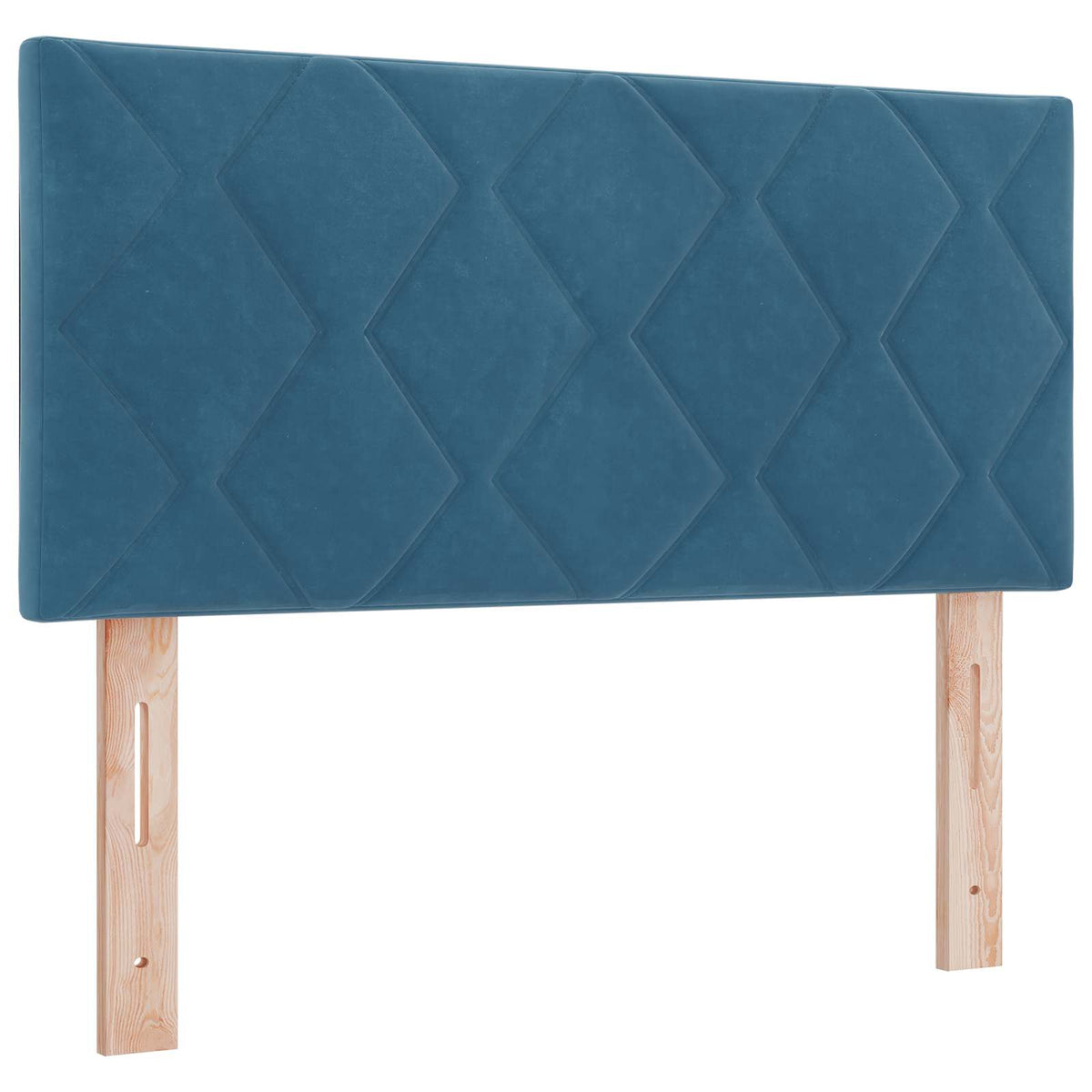 Boxspring ágy matraccal LED szalagokkal Kék 90 x 190 cm Bársony