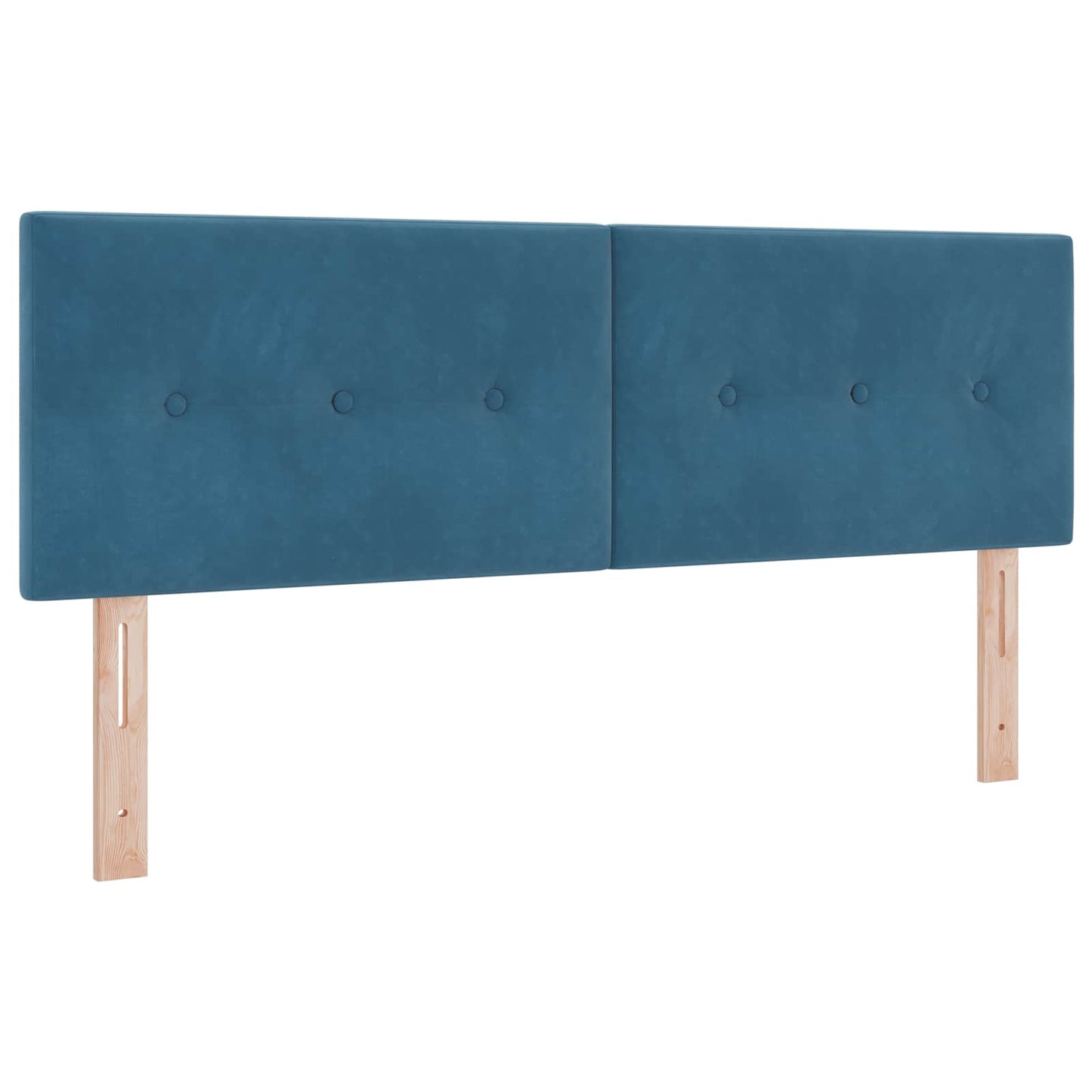 Boxspring ágy matraccal fejtámlával Kék 140 x 190 cm Bársony