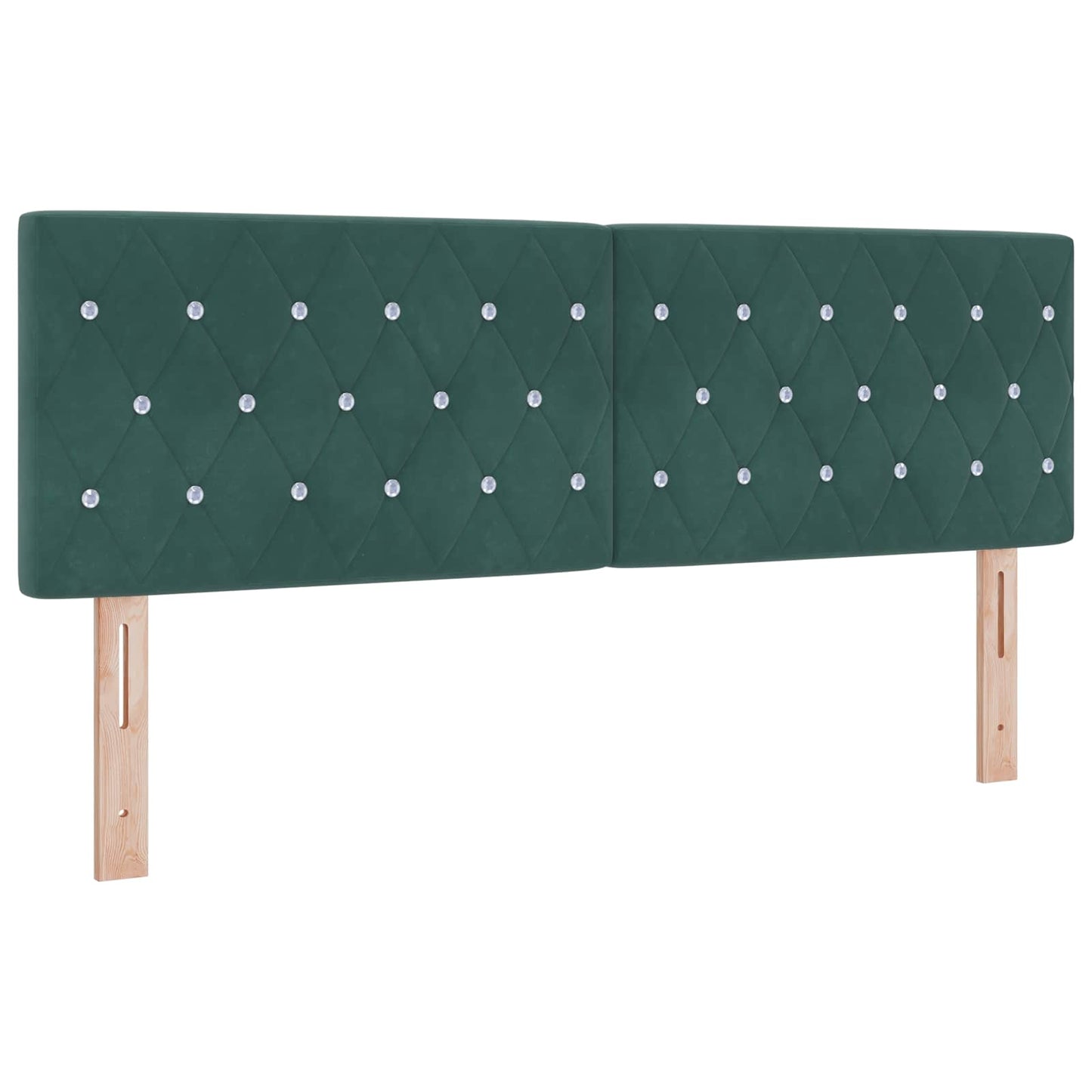 Boxspring ágy matraccal Sötétzöld 140 x 200 cm Bársony