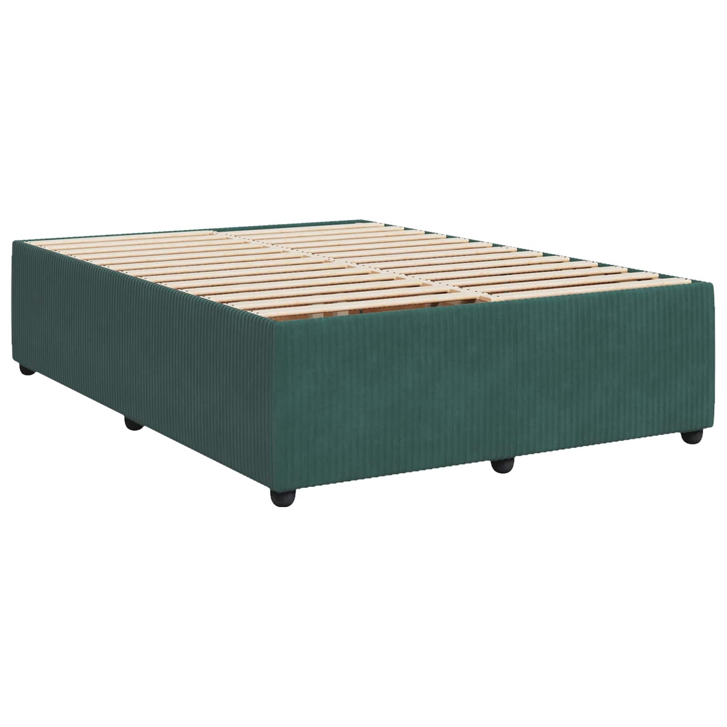 Boxspring ágy matraccal Sötétzöld 160 x 200 cm Bársony
