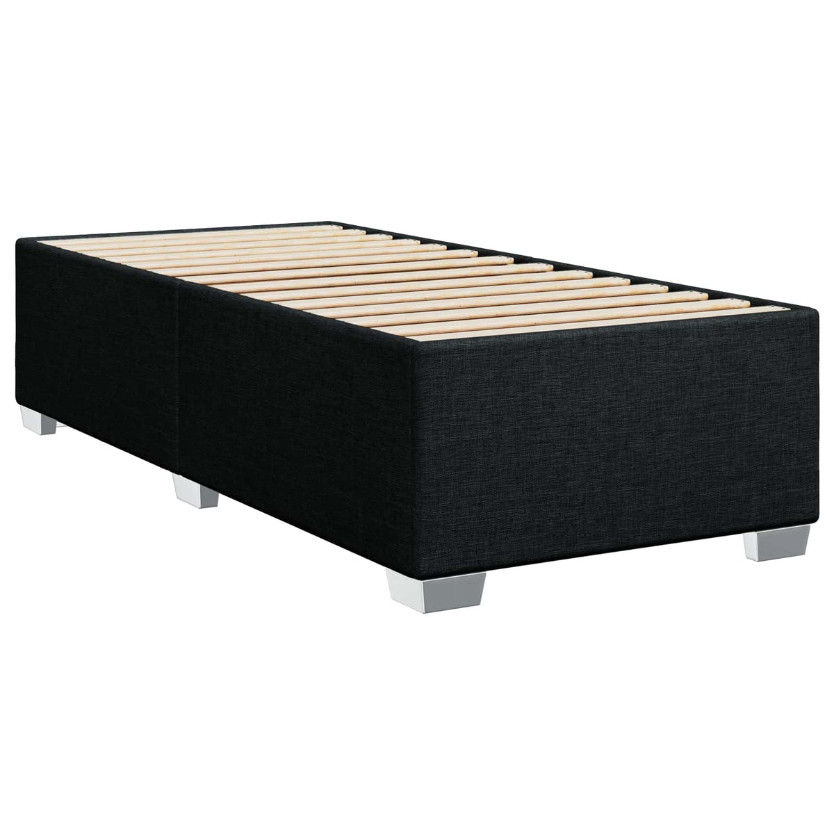 Boxspring ágy matraccal Fekete 80 x 200 cm Szövet