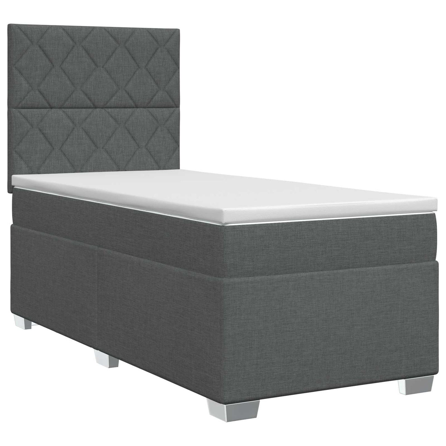 Boxspring ágy matraccal Sötétszürke 80 x 200 cm Szövet