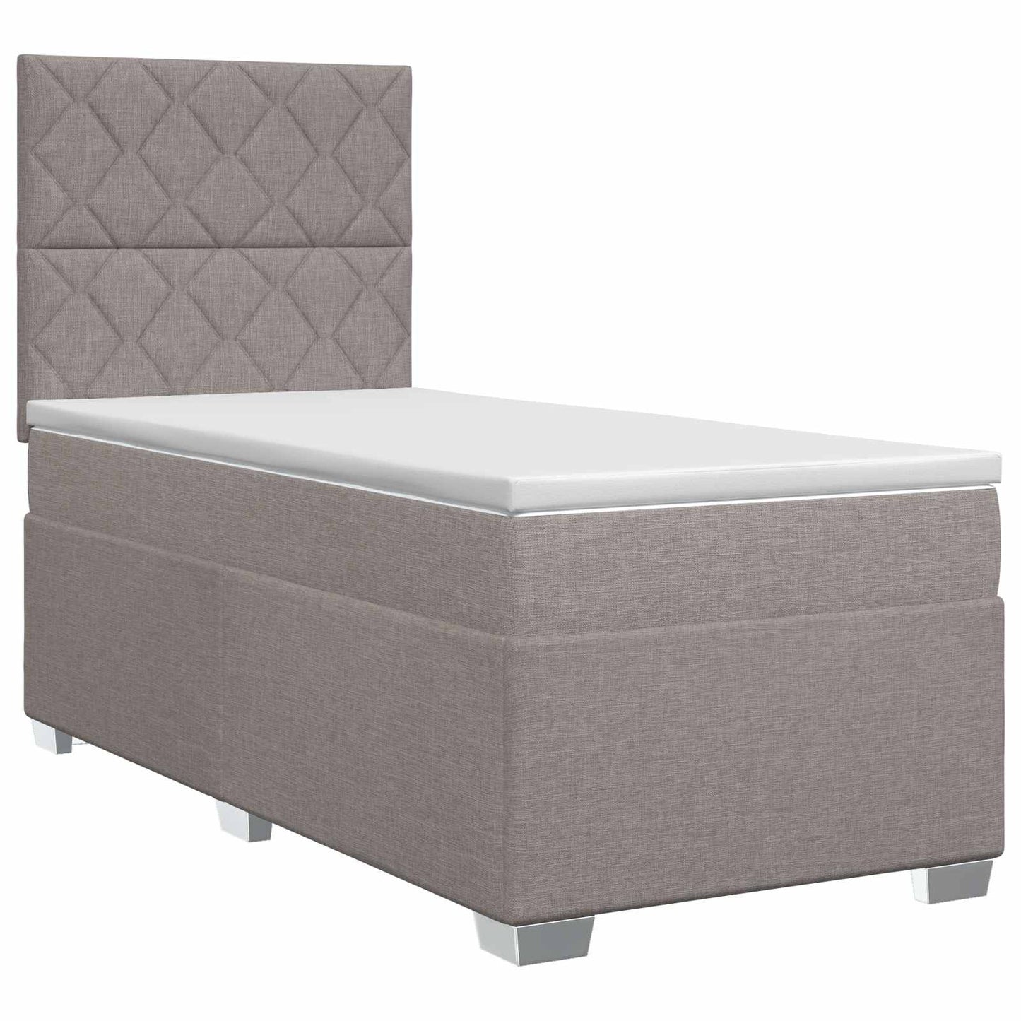 Boxspring ágy matraccal fejtámlával Tópszínű 80 x 200 cm Szövet