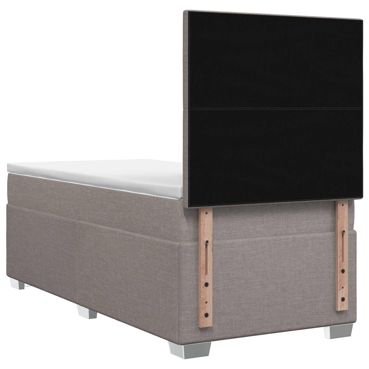 Boxspring ágy matraccal fejtámlával Tópszínű 80 x 200 cm Szövet
