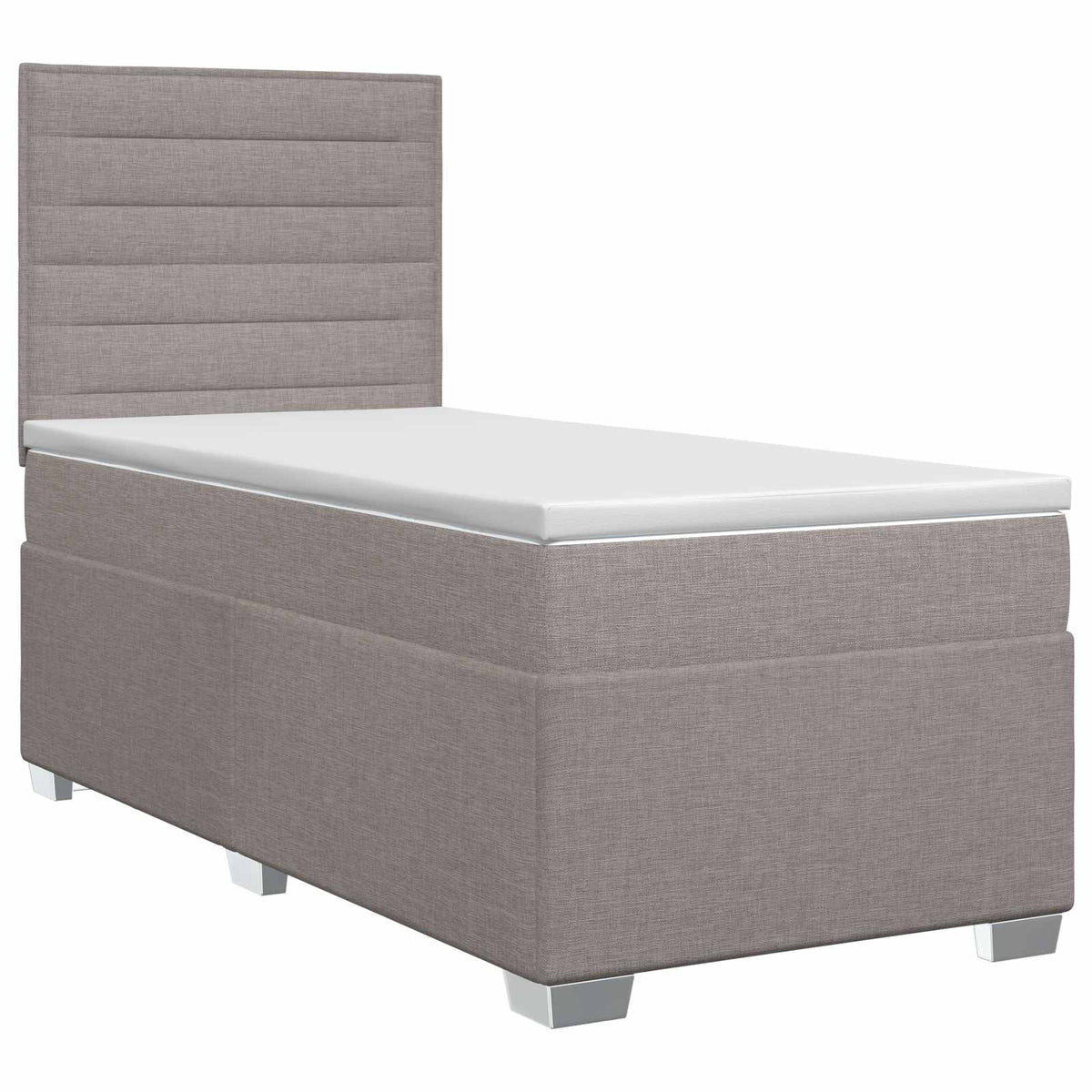 Boxspring ágy matraccal fejtámlával Tópszínű 90 x 200 cm Szövet