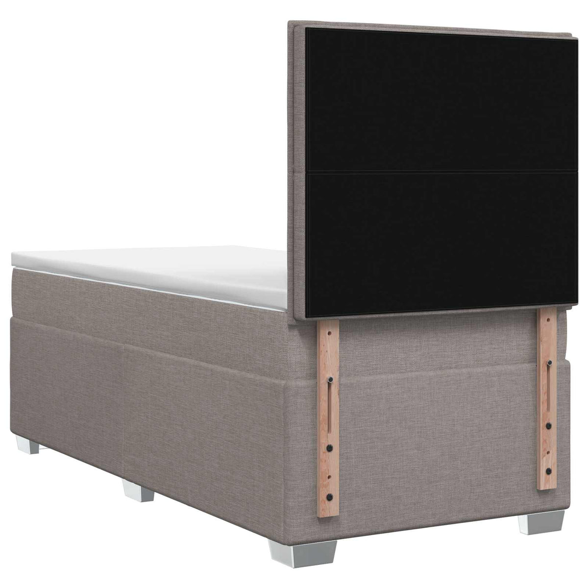 Boxspring ágy matraccal fejtámlával Tópszínű 90 x 200 cm Szövet