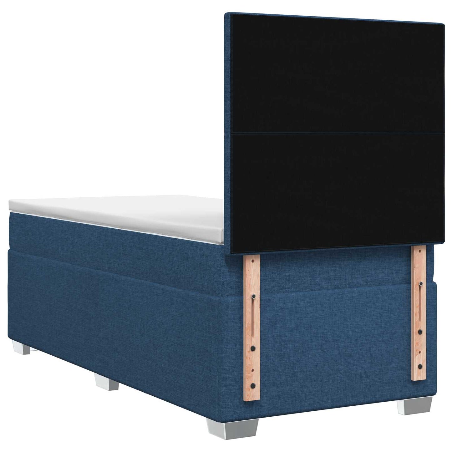Boxspring ágy matraccal fejtámlával Kék 90 x 200 cm Szövet
