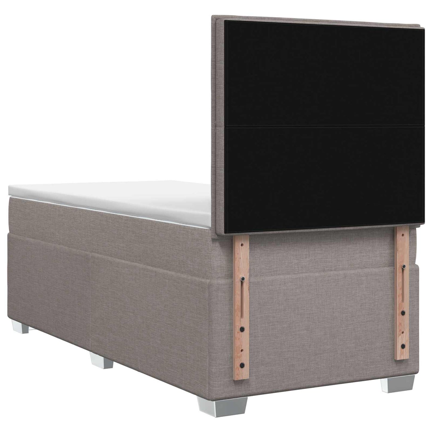 Boxspring ágy matraccal Tópszínű 100 x 200 cm Szövet