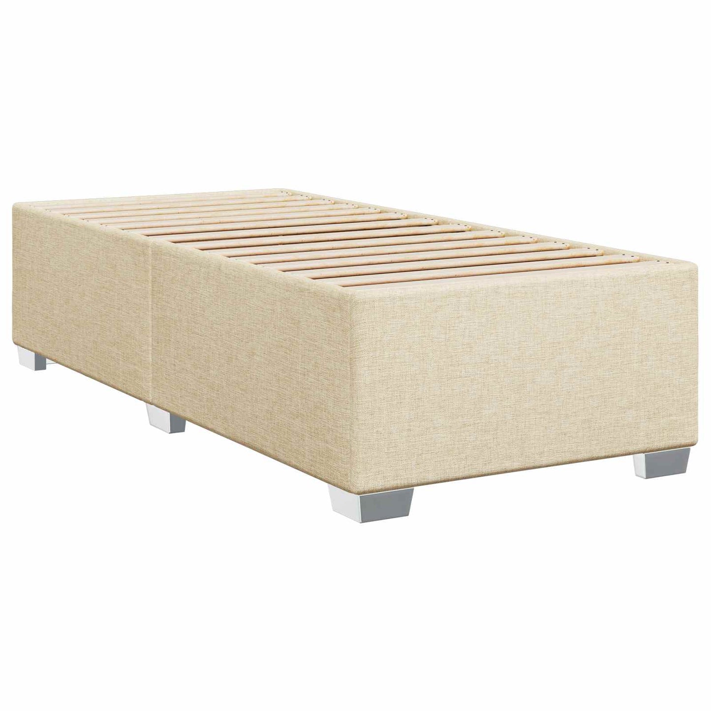 Boxspring ágy matraccal Krémszínű 100 x 200 cm Szövet