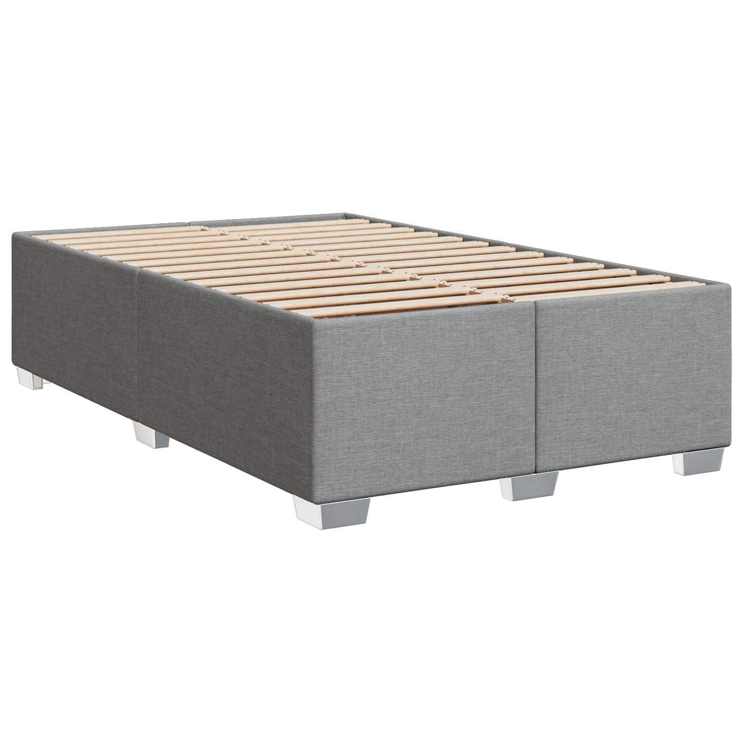 Boxspring ágy matraccal Világosszürke 120 x 190 cm Szövet