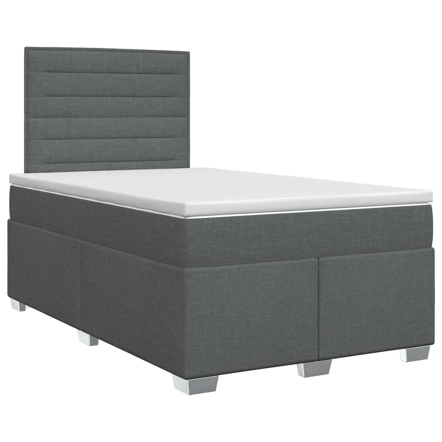 Boxspring ágy matraccal Sötétszürke 120 x 190 cm Szövet
