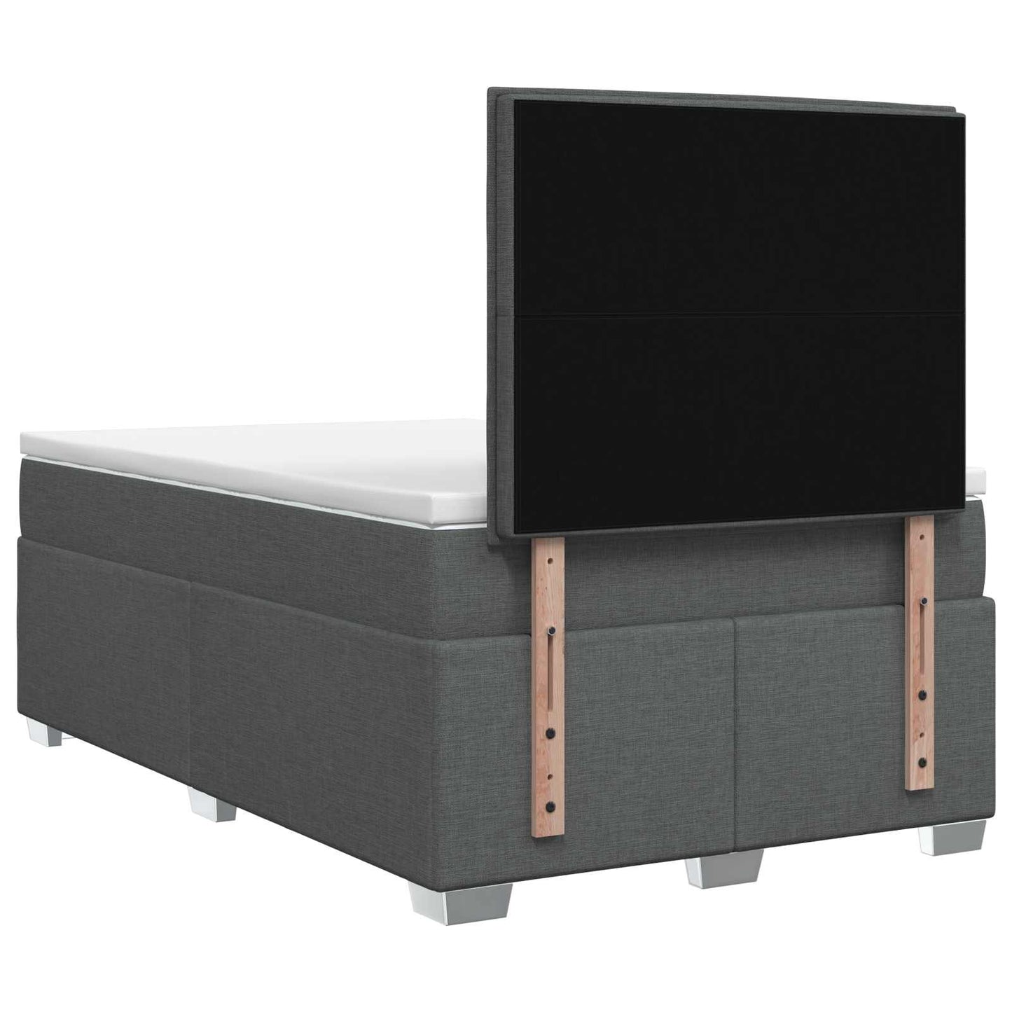 Boxspring ágy matraccal Sötétszürke 120 x 190 cm Szövet