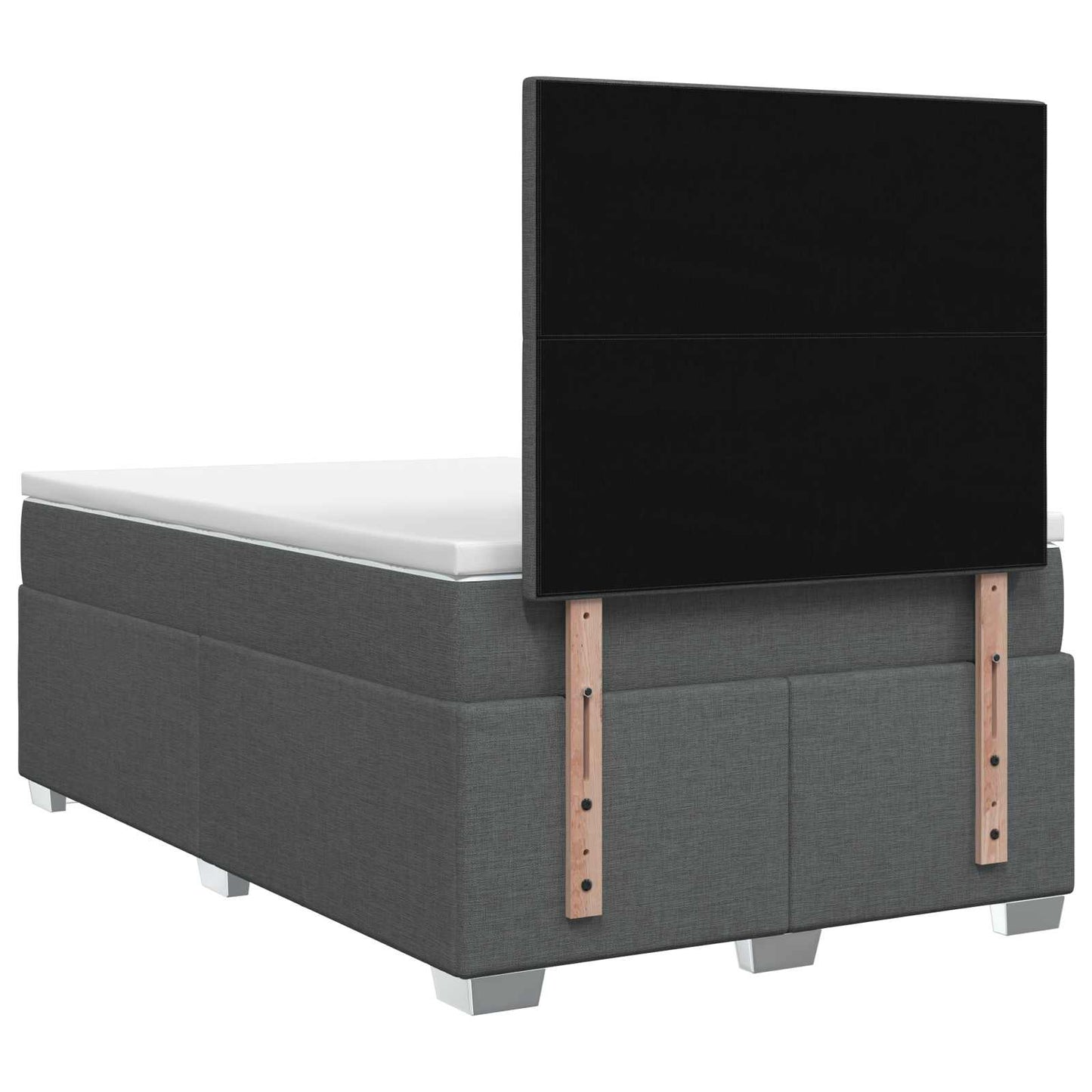 Boxspring ágy matraccal Sötétszürke 120 x 190 cm Szövet