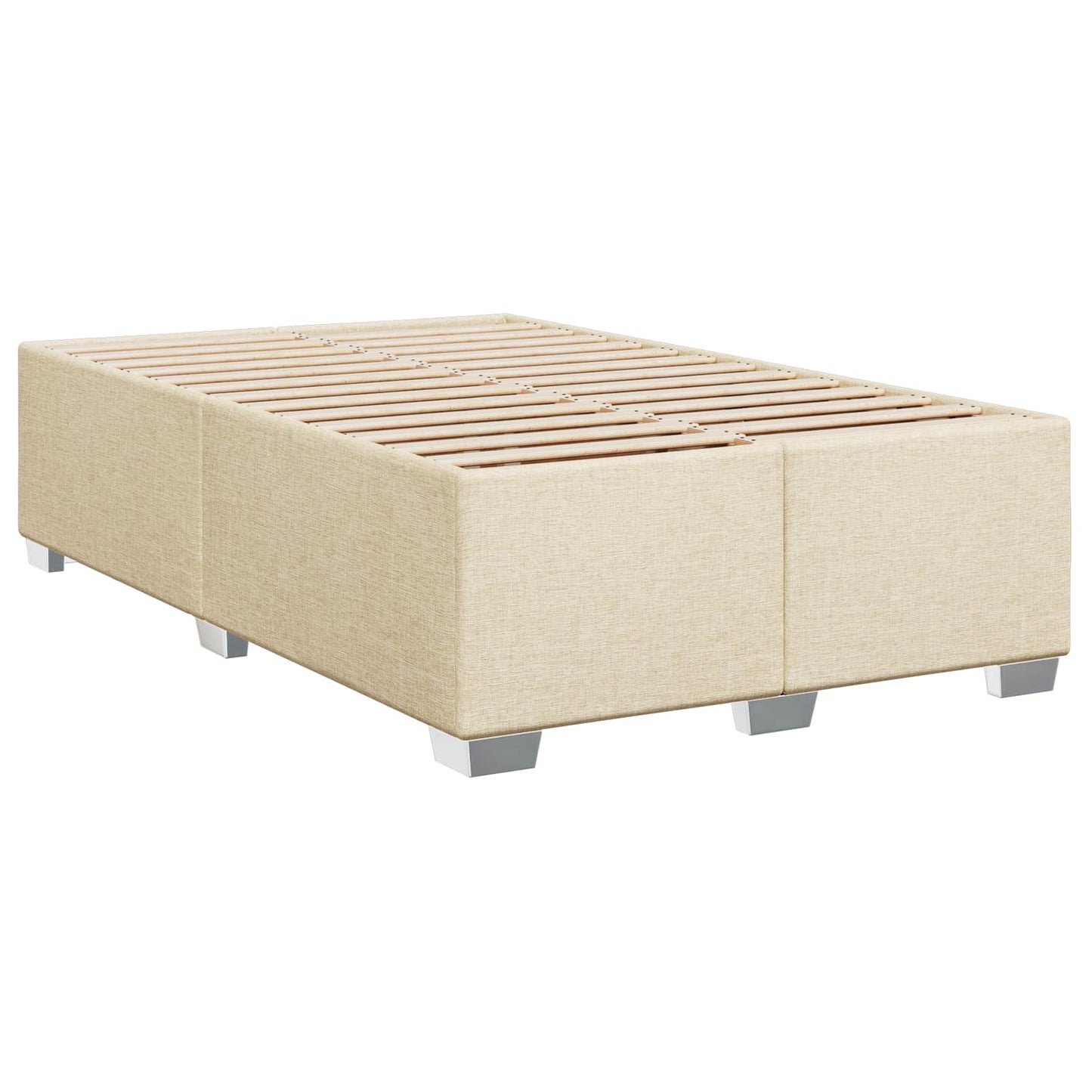 Boxspring ágy matraccal Krémszínű 120 x 190 cm Szövet
