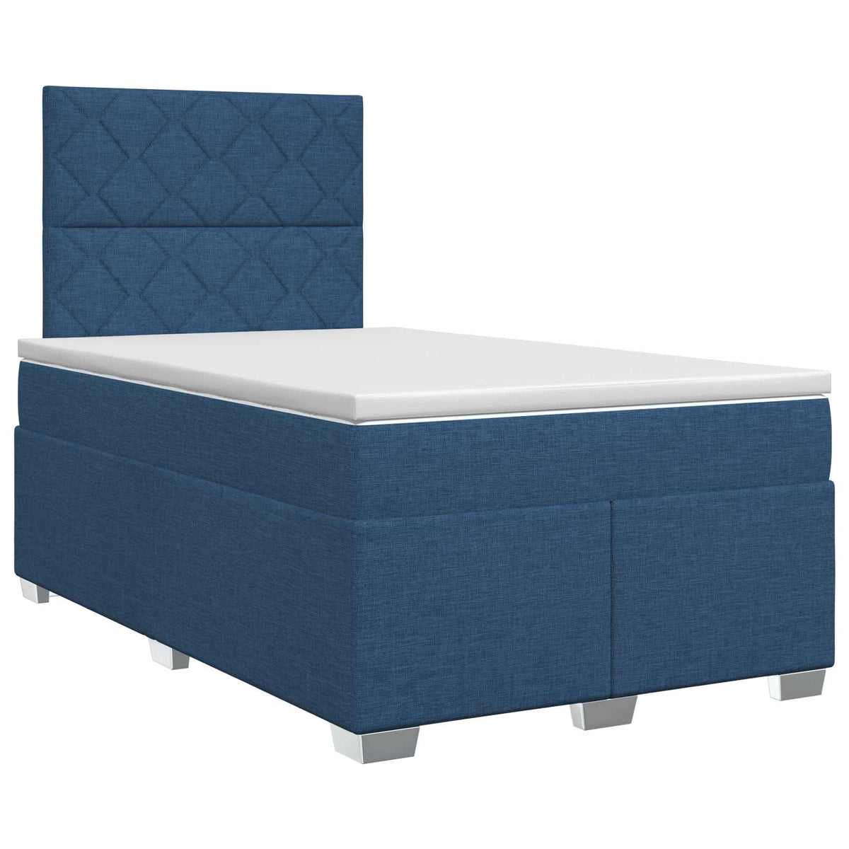 Boxspring ágy matraccal Kék 120 x 190 cm Szövet
