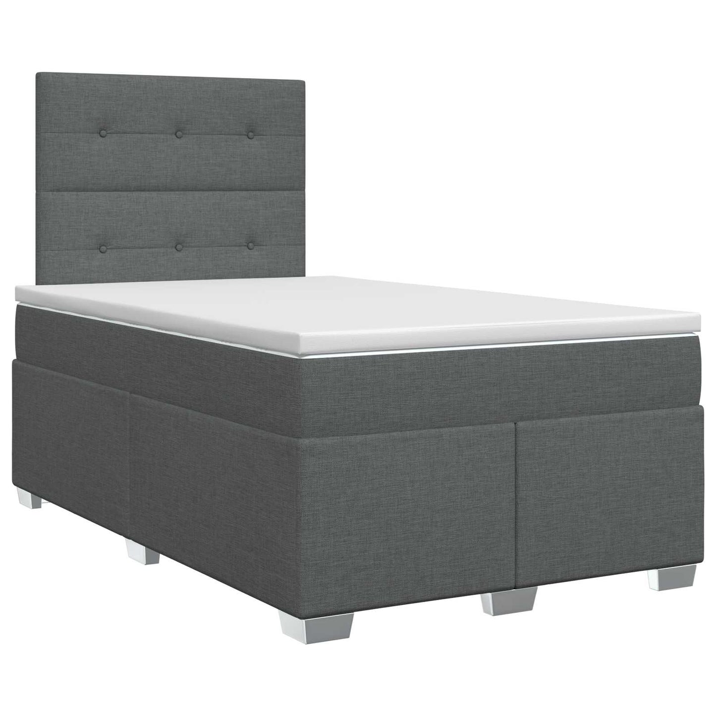 Boxspring ágy matraccal Sötétszürke 120 x 200 cm Szövet