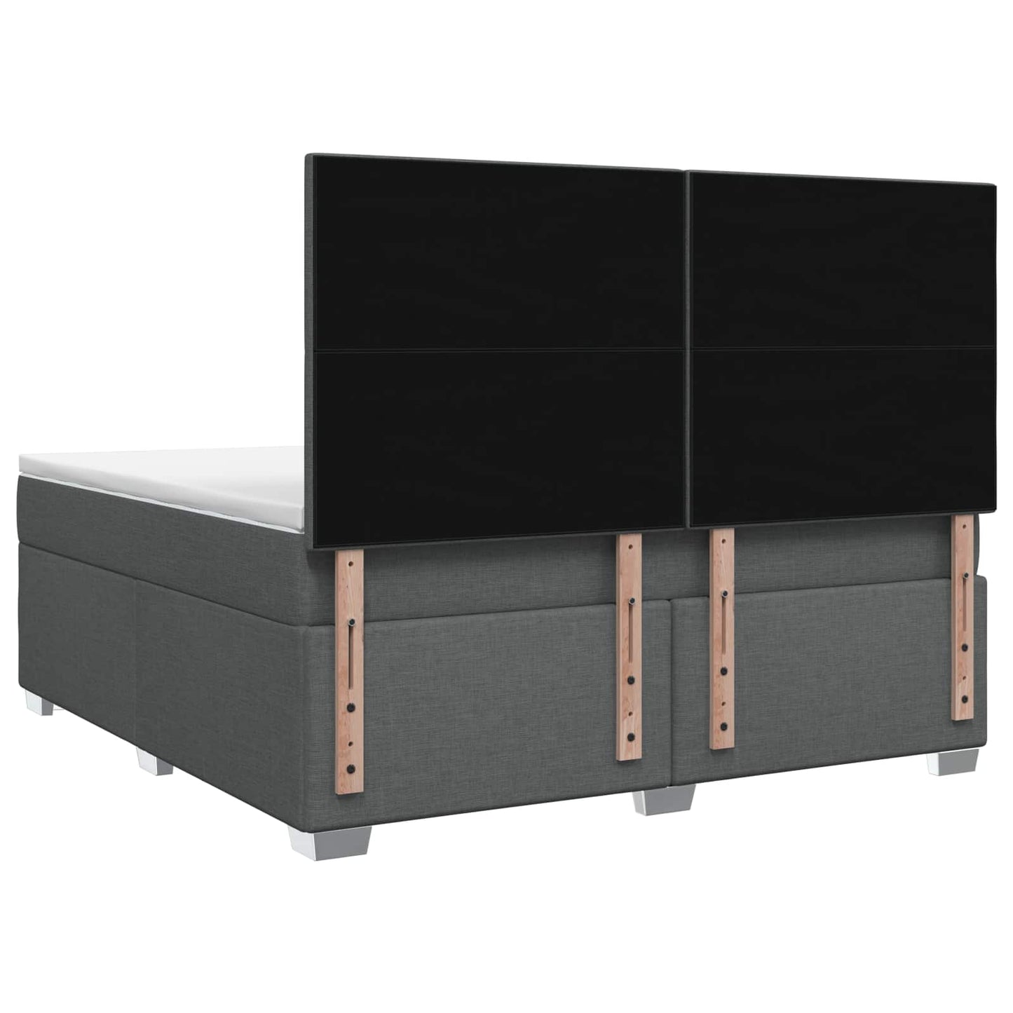 Boxspring ágy matraccal Sötétszürke 140 x 190 cm Szövet