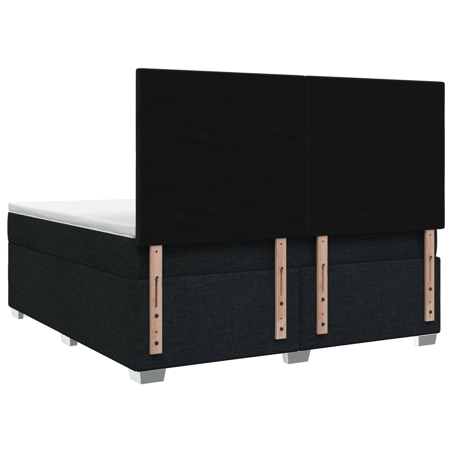 Boxspring ágy matraccal fejtámlával Fekete 140 x 190 cm Szövet
