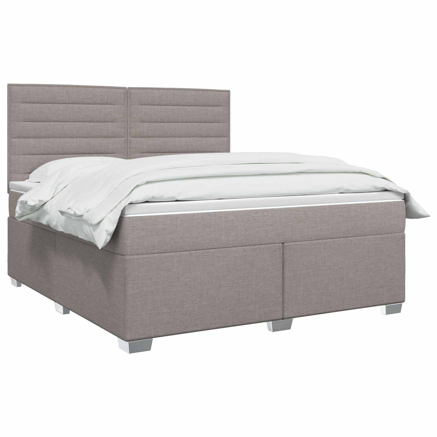 Boxspring ágy matraccal Tópszínű 140 x 200 cm Szövet