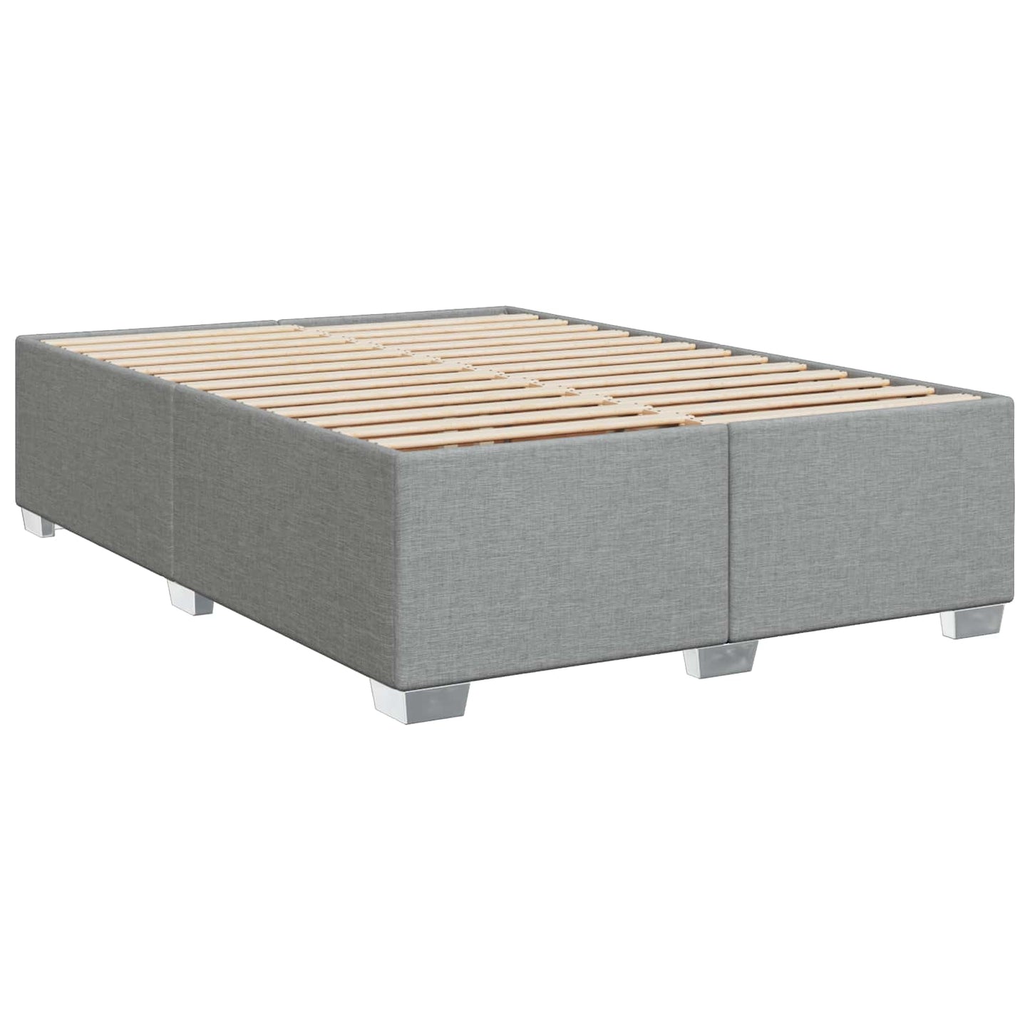Boxspring ágy matraccal Világosszürke 160 x 200 cm Szövet