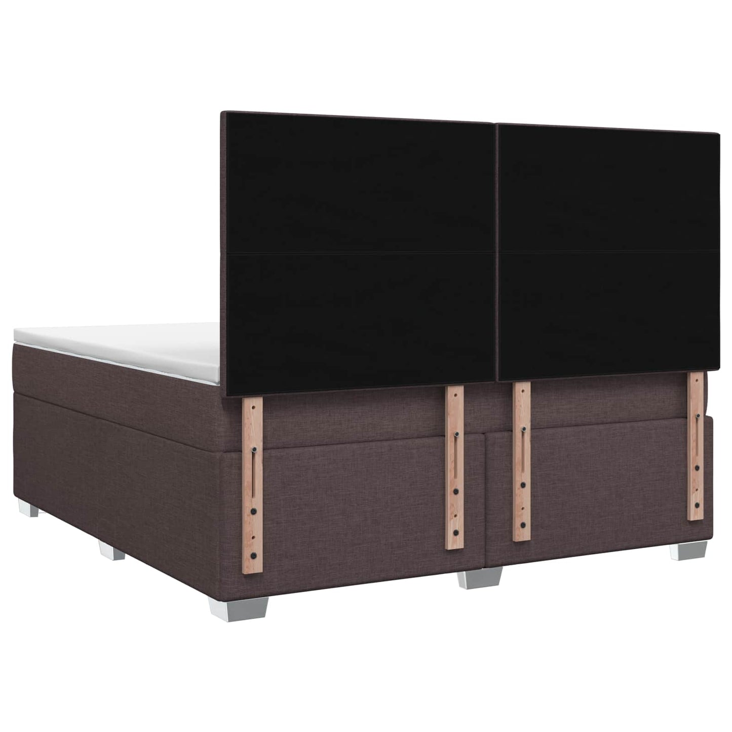 Boxspring ágy matraccal Sötét Barna 160 x 200 cm Szövet