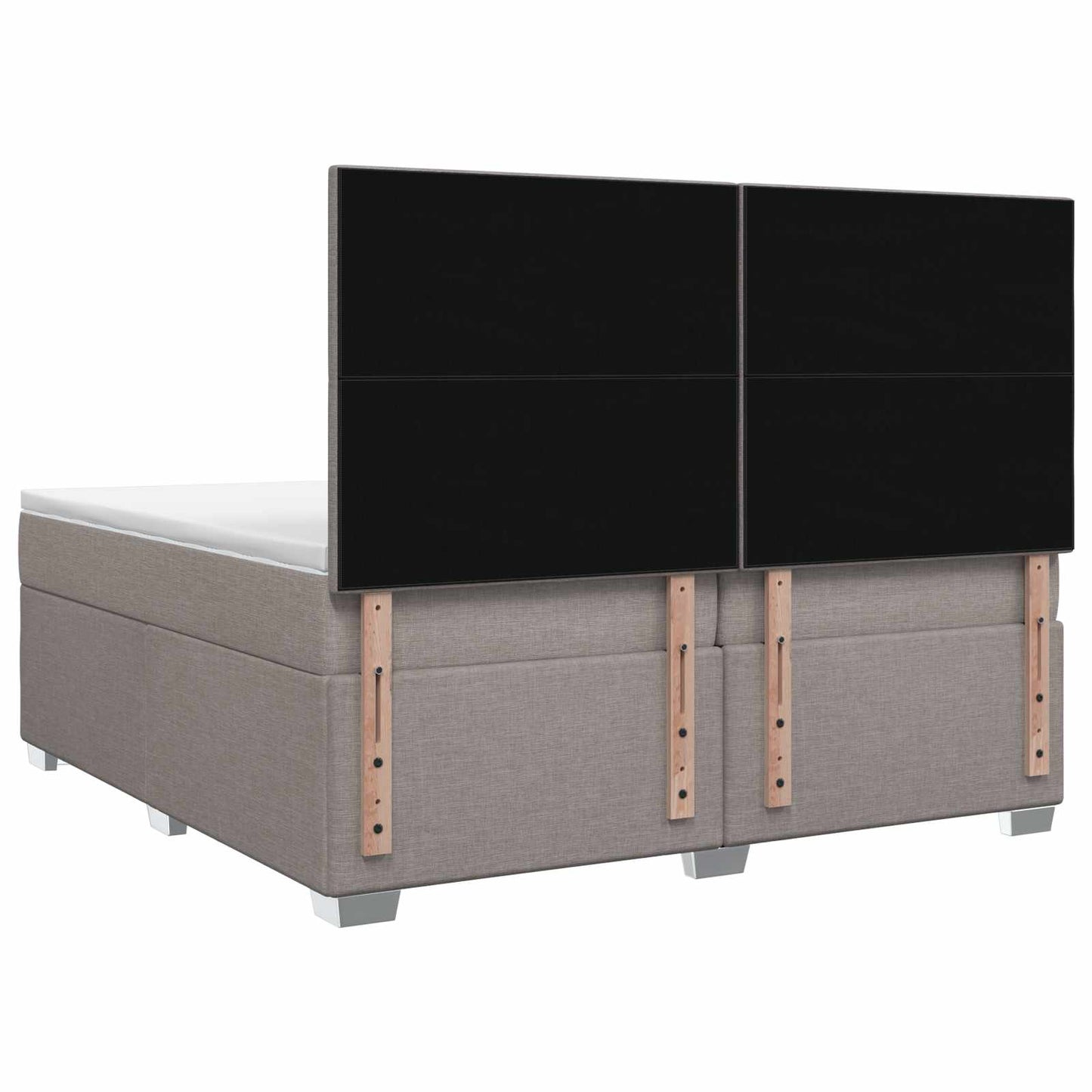 Boxspring ágy matraccal Tópszínű 200 x 200 cm Szövet