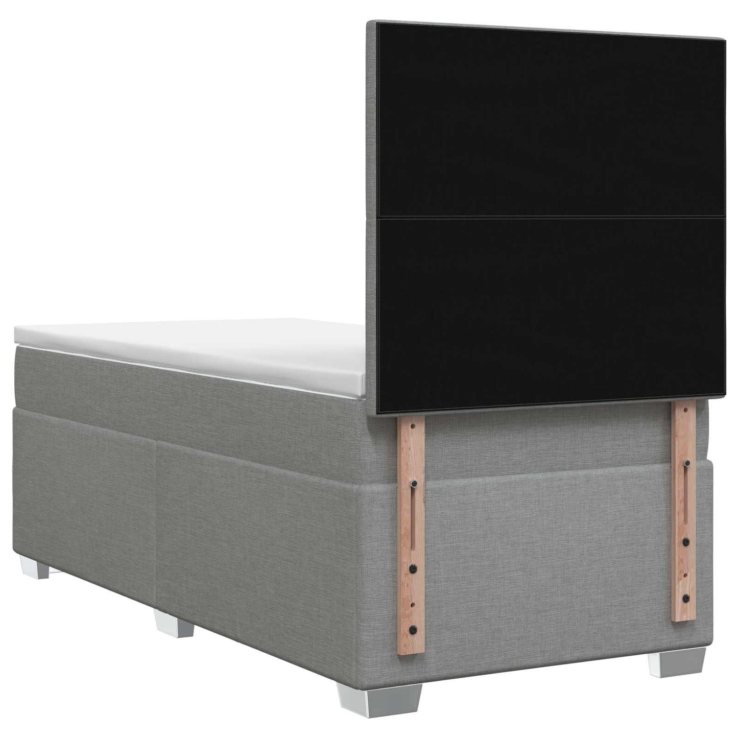 Boxspring ágy matraccal Világosszürke Egyszemélyes Szövet