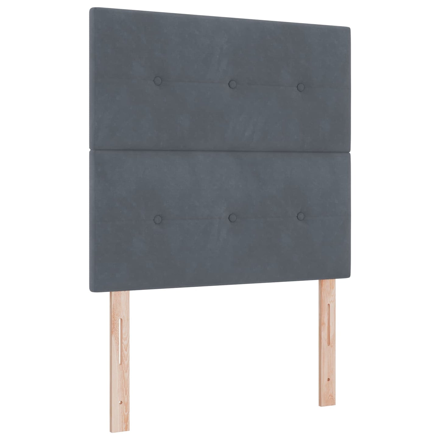 Boxspring ágy matraccal Sötétszürke 120 x 190 cm Bársony