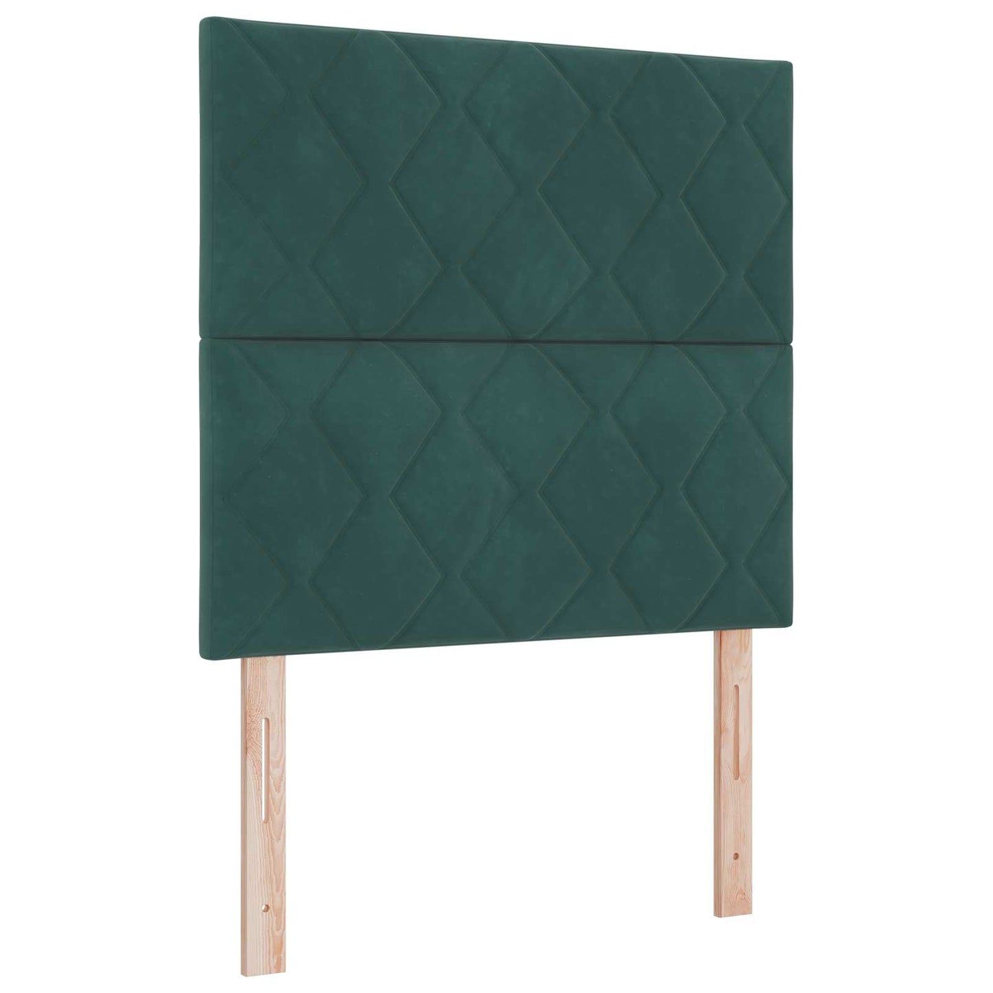 Boxspring ágy matraccal Sötétzöld 120 x 190 cm Bársony