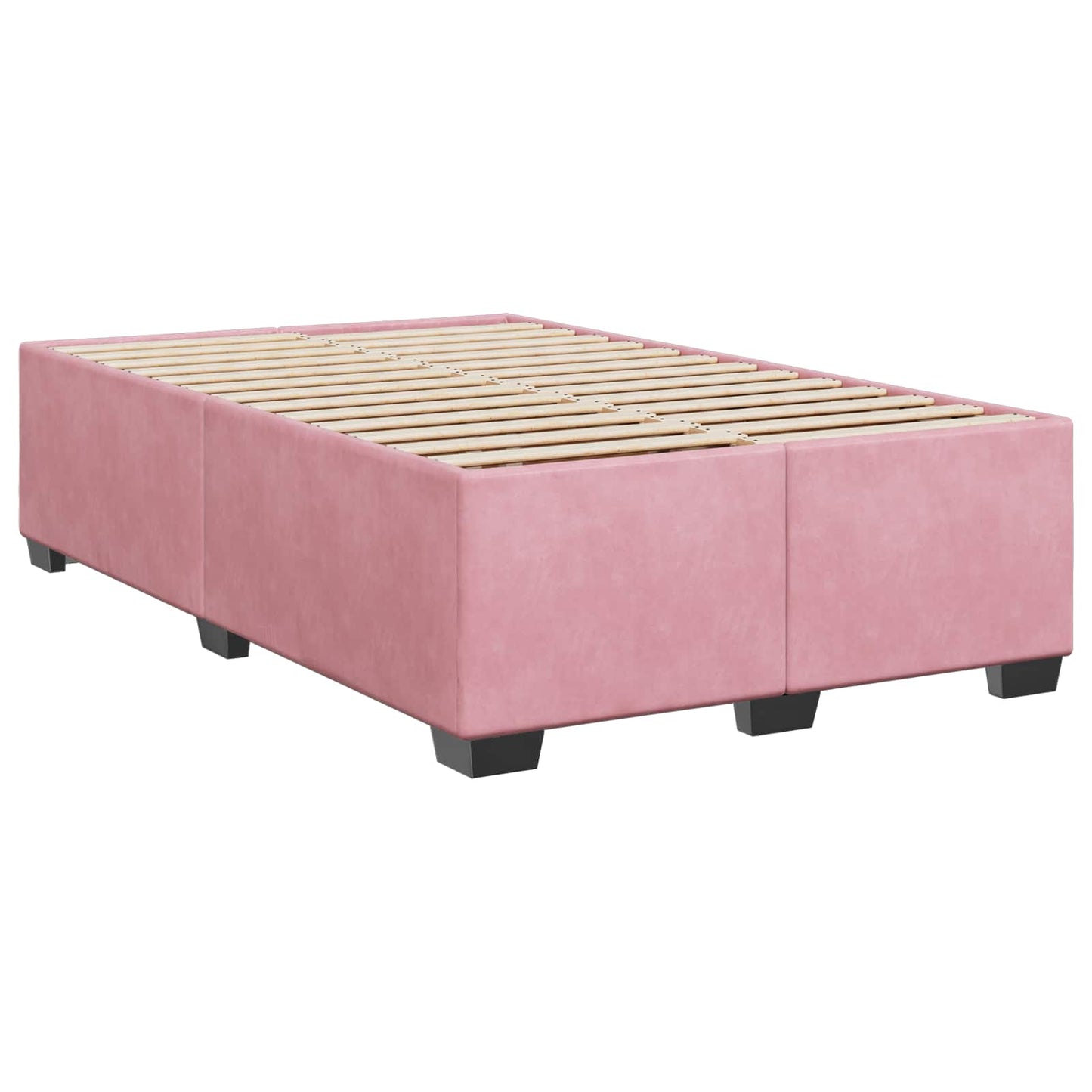 Boxspring ágy matraccal Rózsaszín 120 x 200 cm Bársony
