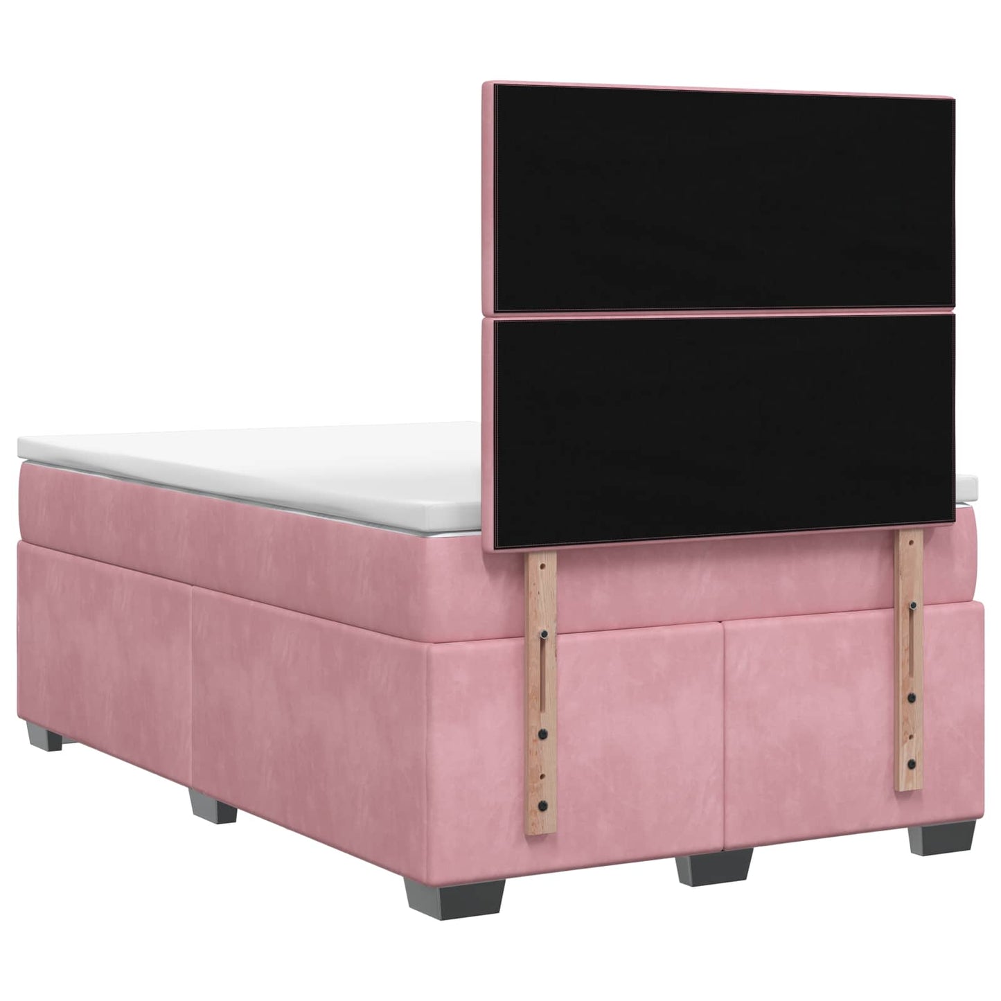 Boxspring ágy matraccal Rózsaszín 120 x 200 cm Bársony