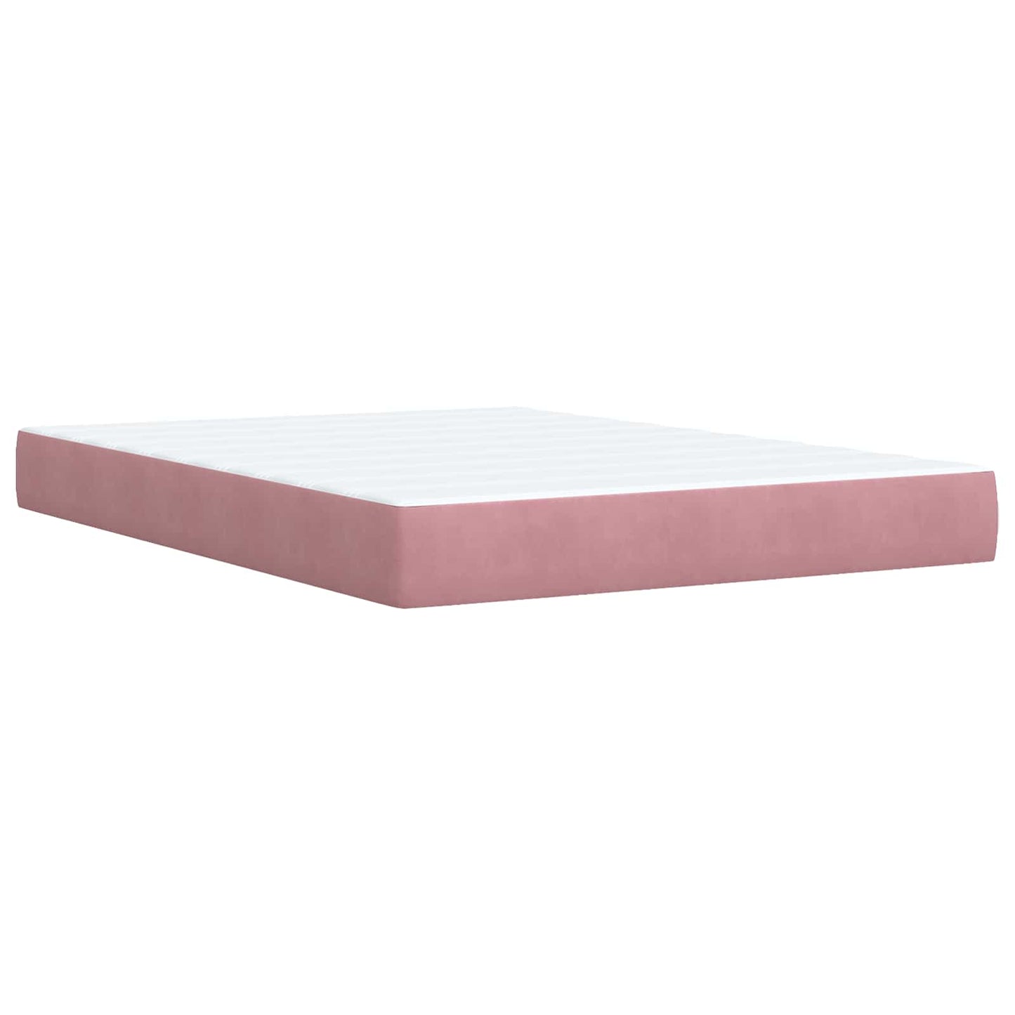 Boxspring ágy matraccal Rózsaszín 140 x 200 cm Bársony