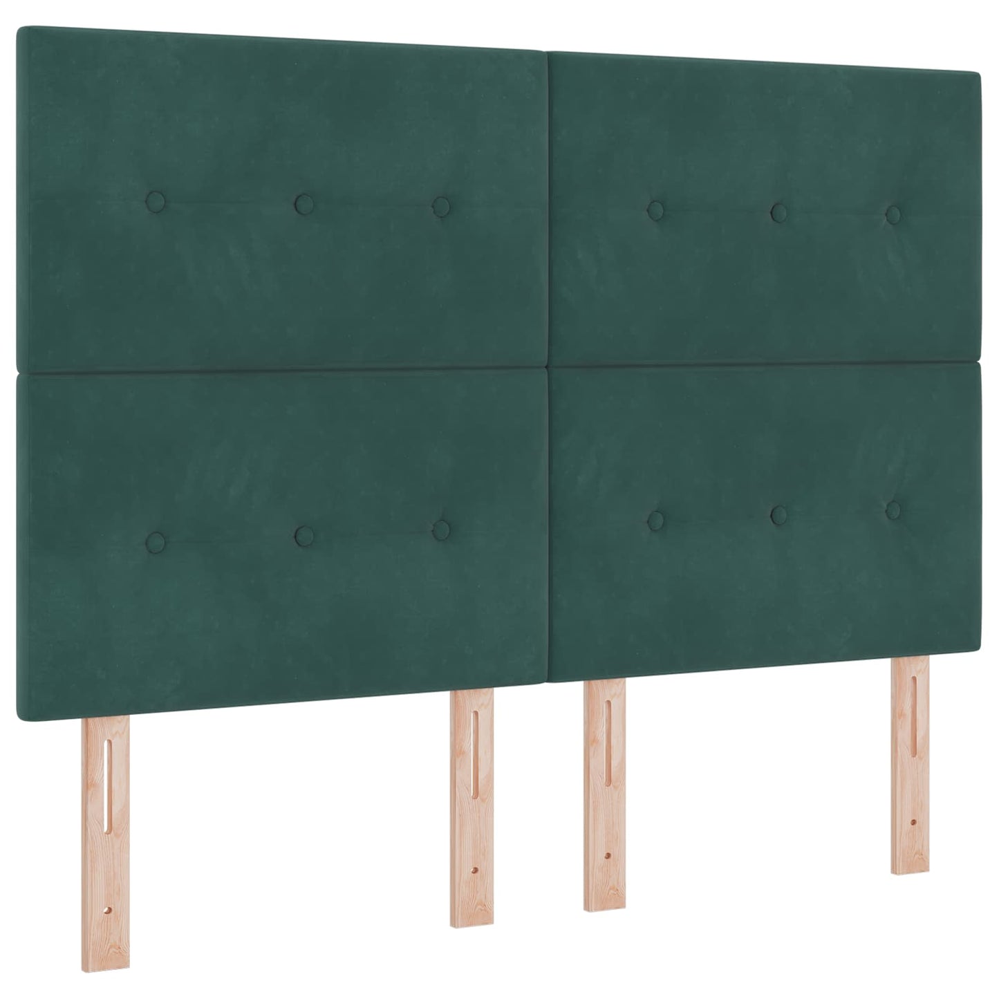 Boxspring ágy matraccal Sötétzöld 160 x 200 cm Bársony