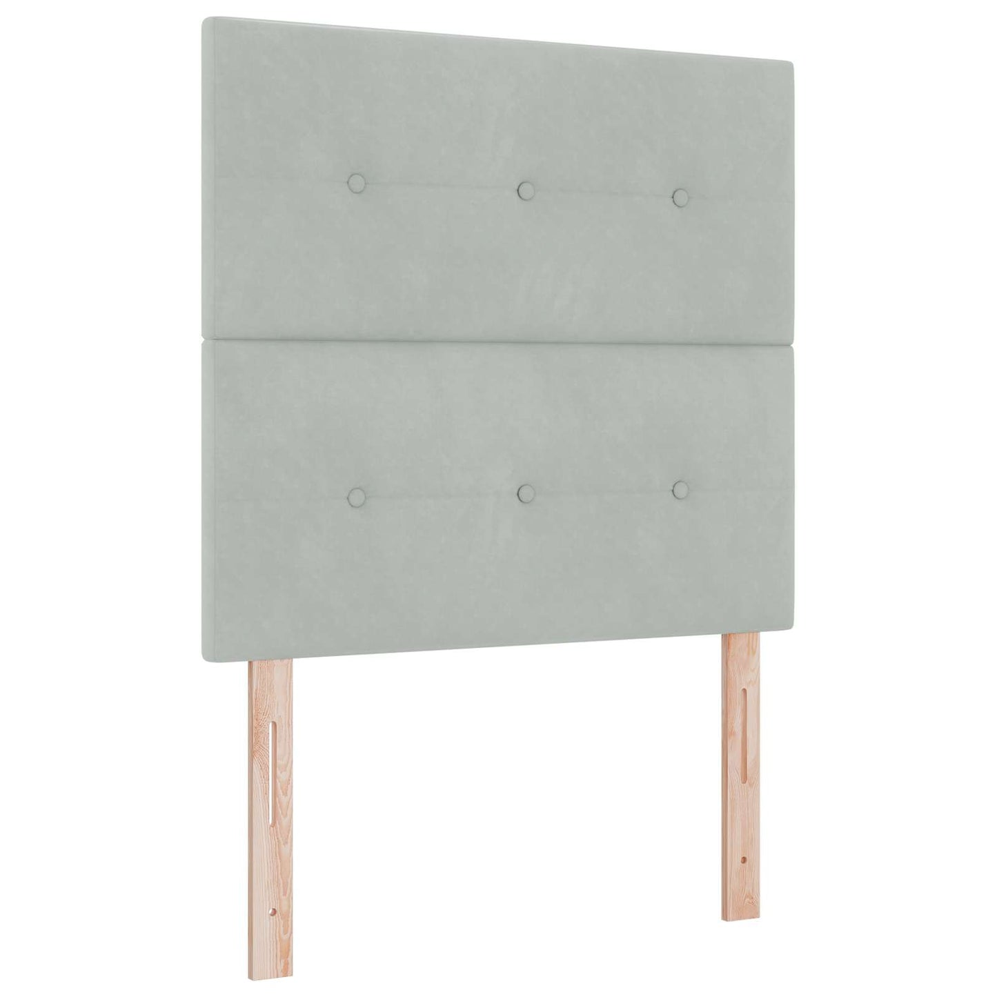 Boxspring ágy matraccal Világosszürke Egyszemélyes Bársony