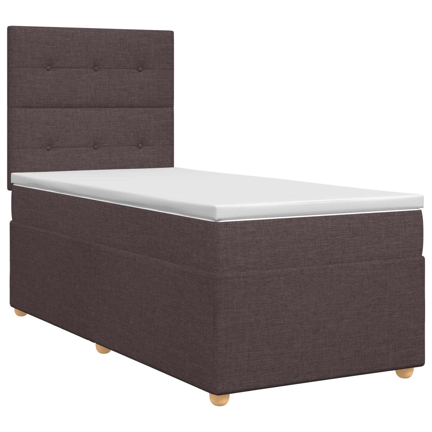 Boxspring ágy matraccal Sötét Barna 80 x 200 cm Szövet