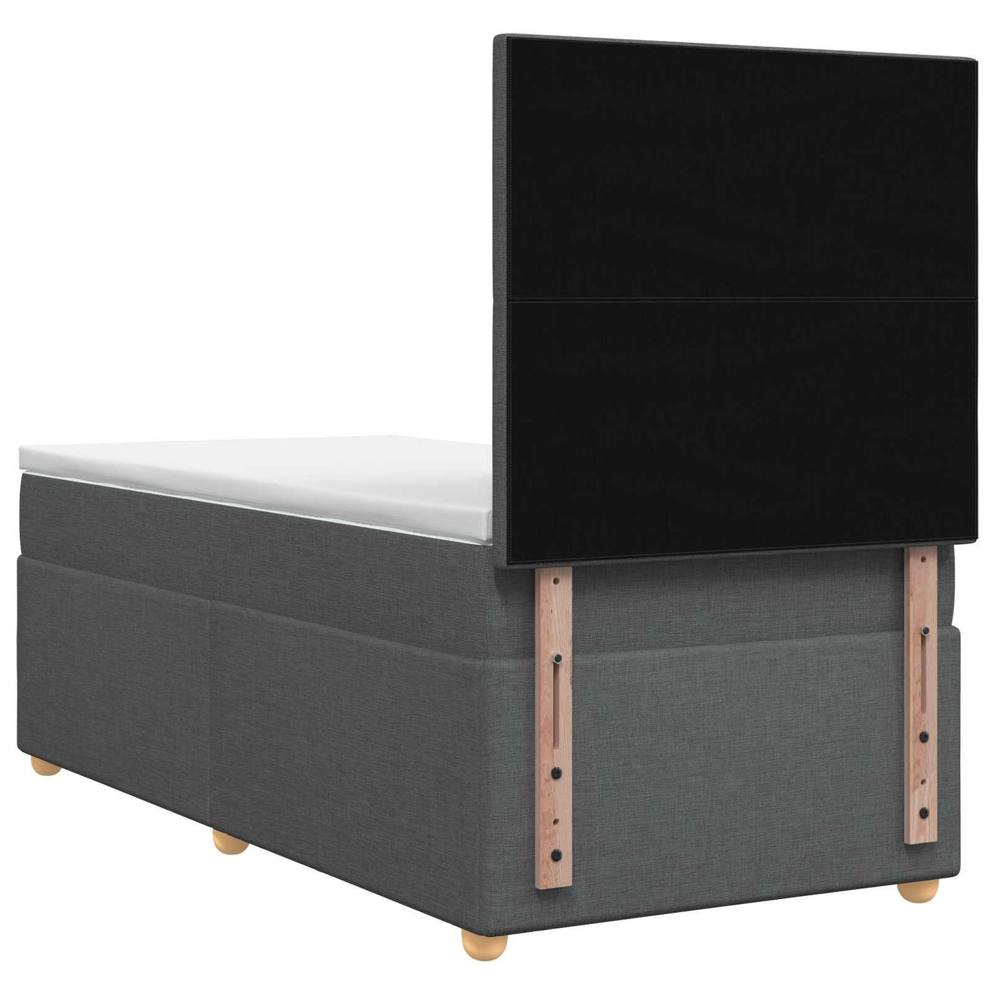 Boxspring ágy matraccal Sötétszürke 80 x 200 cm Szövet