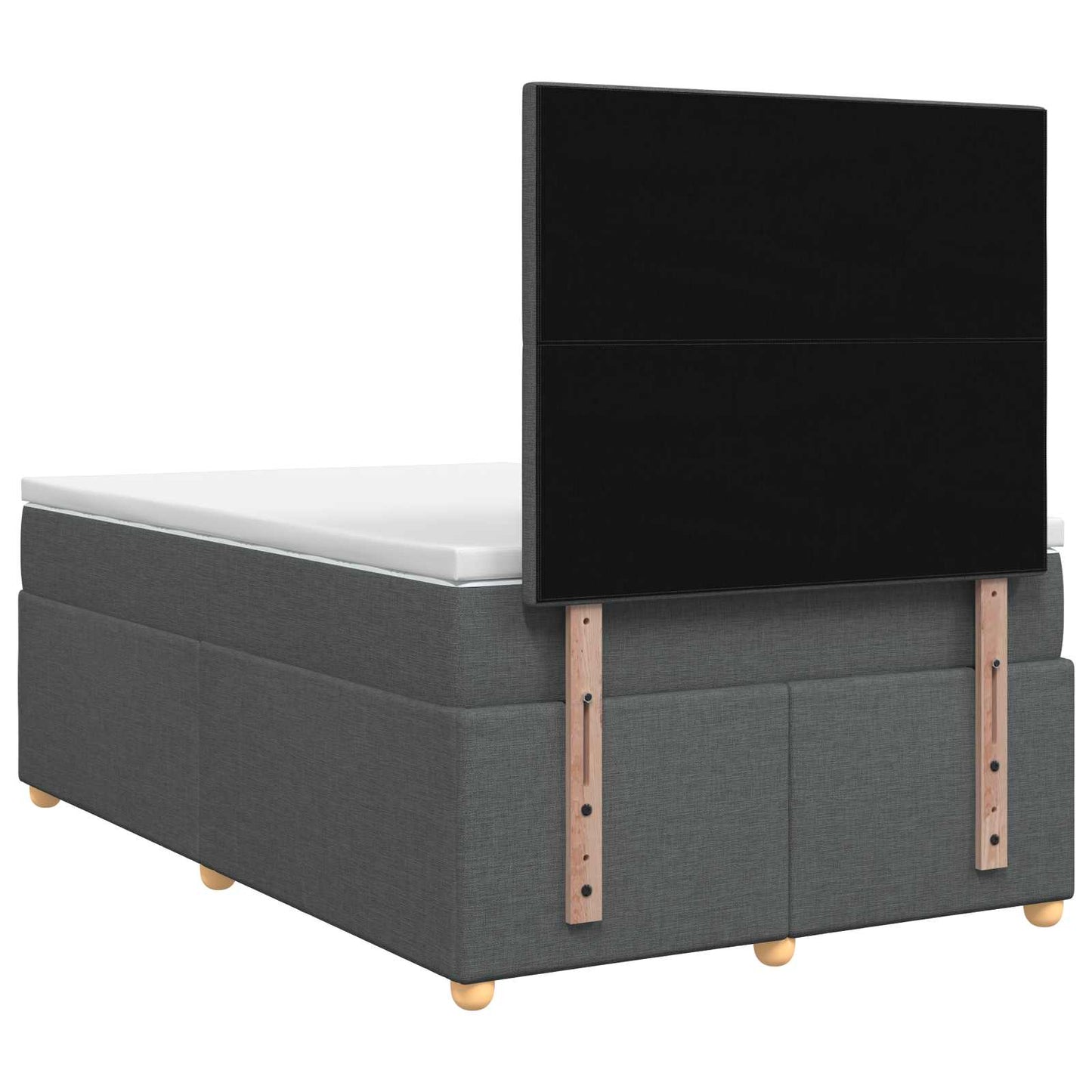 Boxspring ágy matraccal Sötétszürke 120 x 190 cm Szövet
