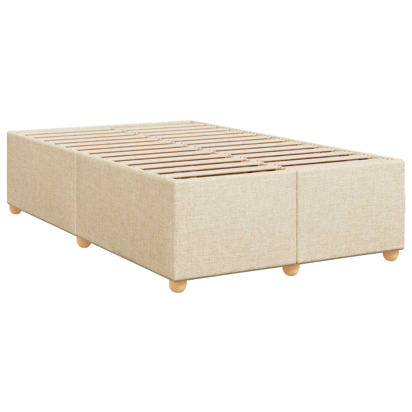 Boxspring ágy matraccal Krémszínű 120 x 190 cm Szövet