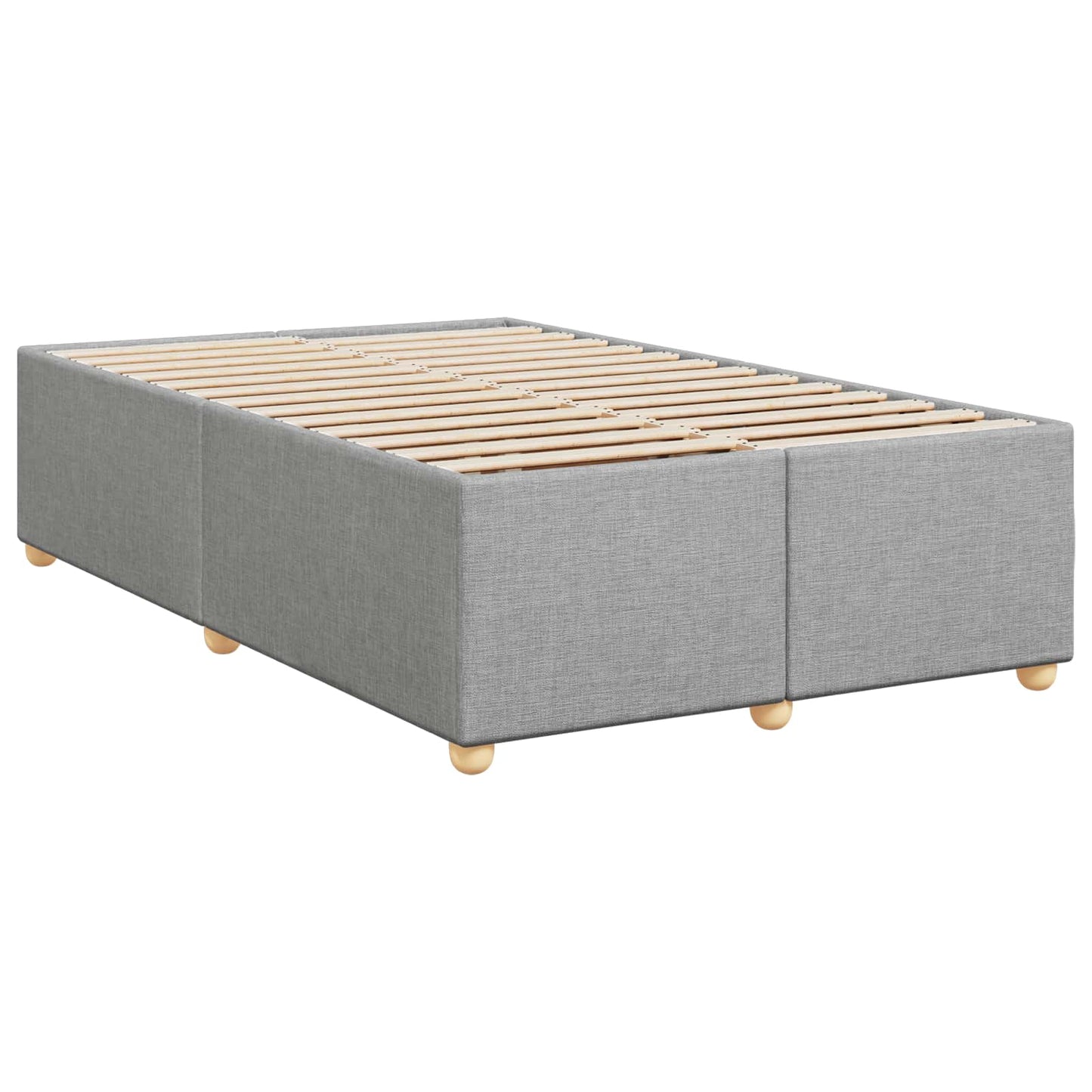 Boxspring ágy matraccal Világosszürke 120 x 190 cm Szövet
