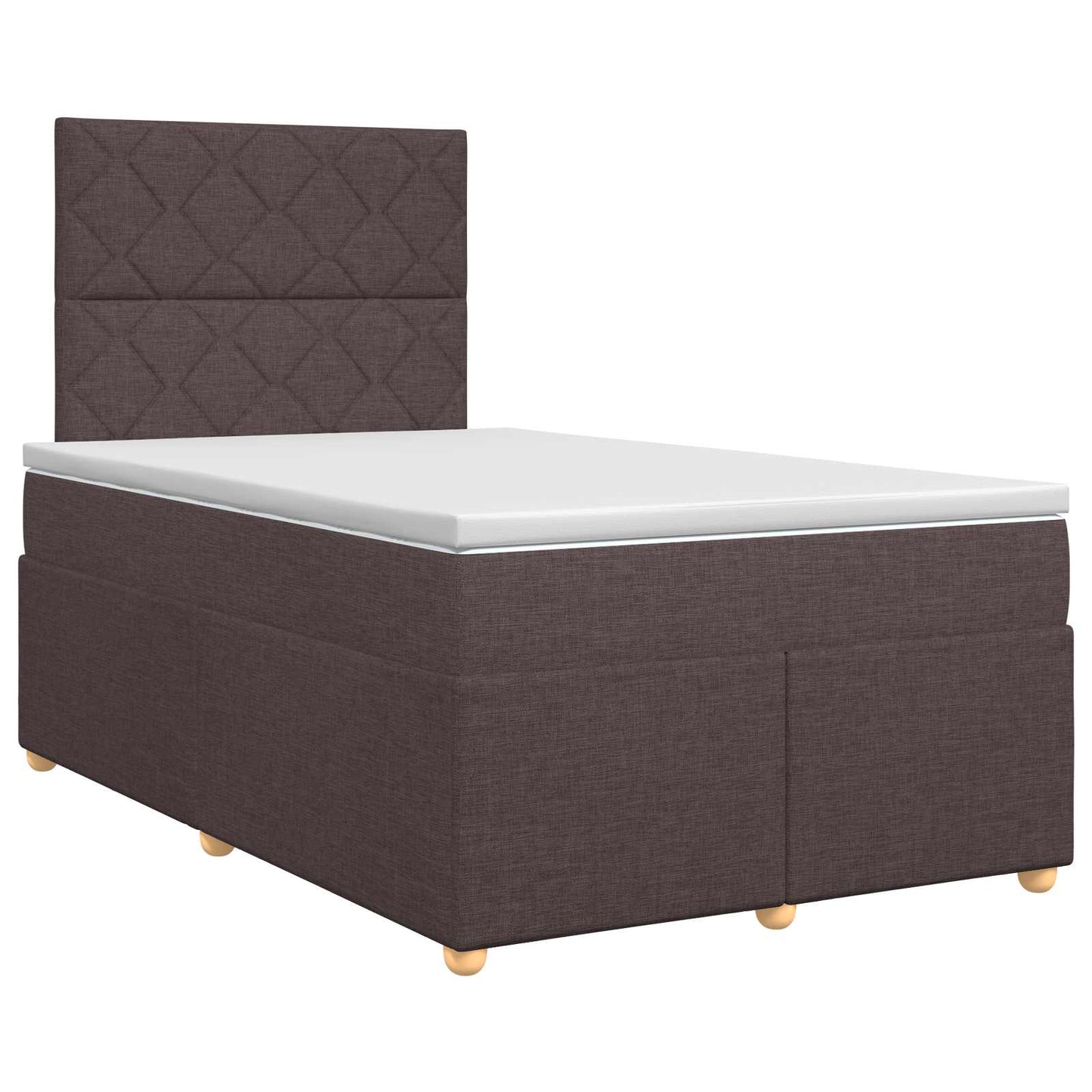 Boxspring ágy matraccal Sötét Barna 120 x 190 cm Szövet