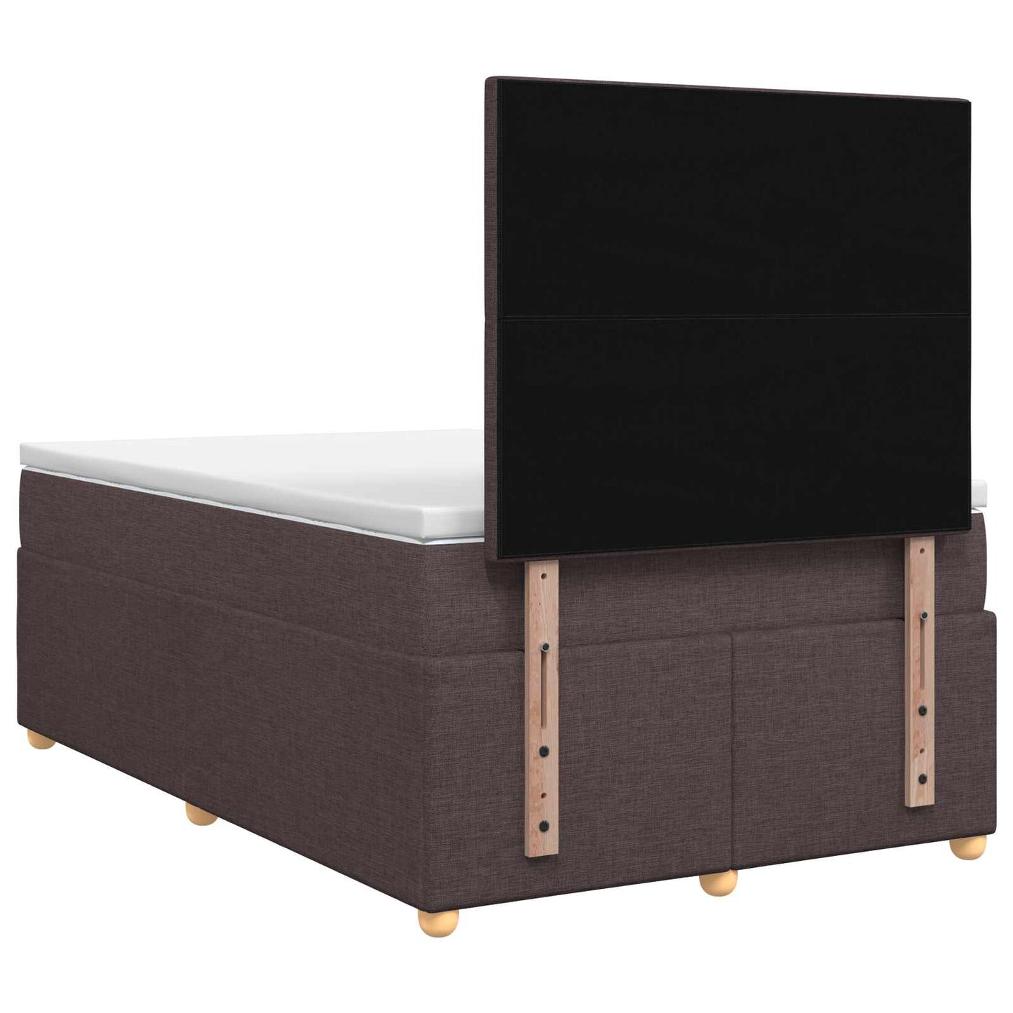 Boxspring ágy matraccal Sötét Barna 120 x 190 cm Szövet