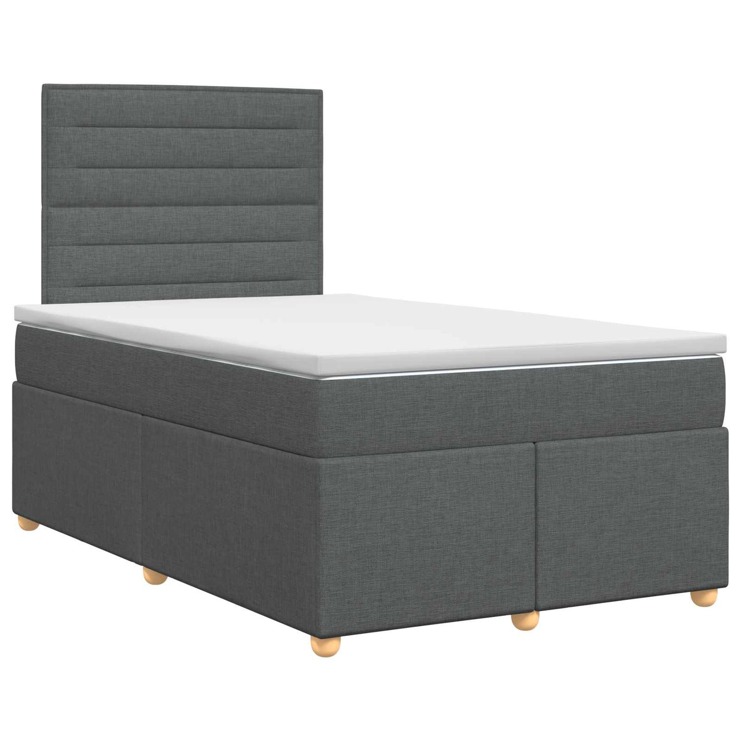Boxspring ágy matraccal Sötétszürke 120 x 200 cm Szövet