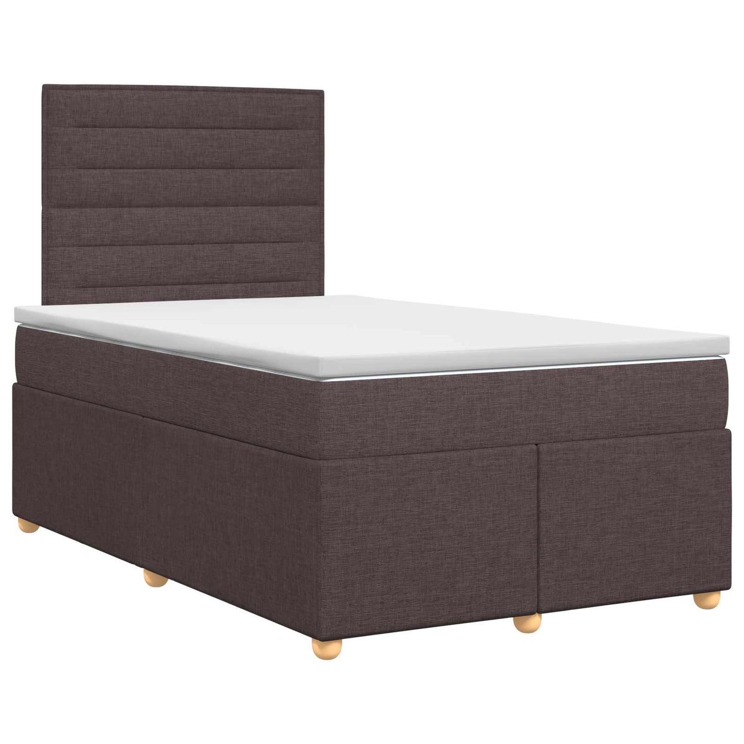 Boxspring ágy matraccal Sötét Barna 120 x 200 cm Szövet