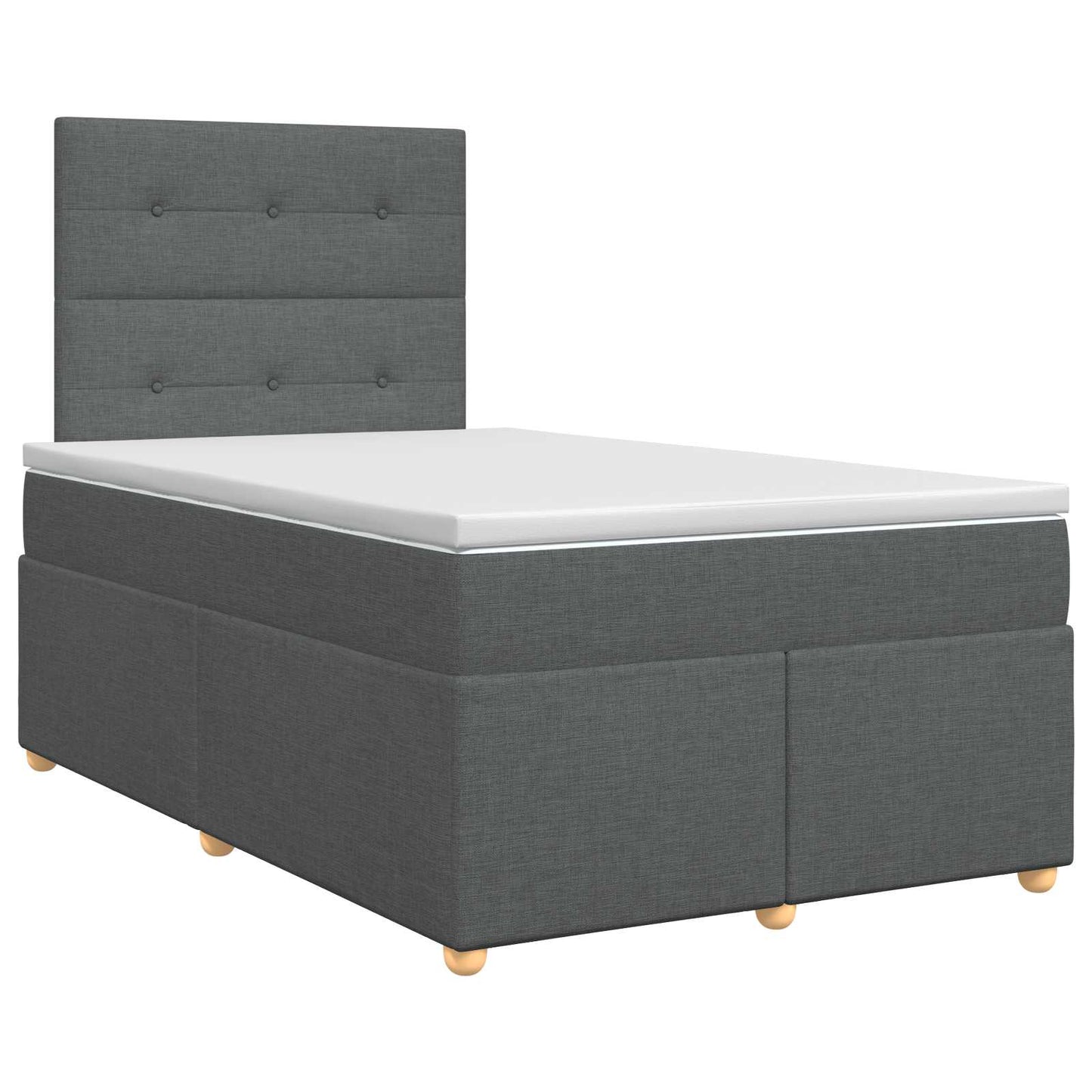 Boxspring ágy matraccal Sötétszürke 120 x 200 cm Szövet