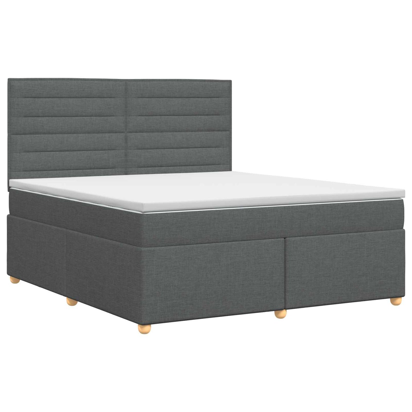 Boxspring ágy matraccal Sötétszürke 160 x 200 cm Szövet