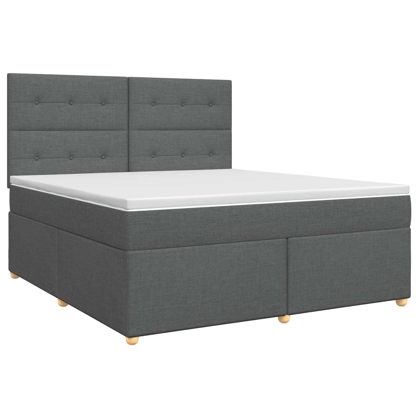 Boxspring ágy matraccal Sötétszürke 160 x 200 cm Szövet