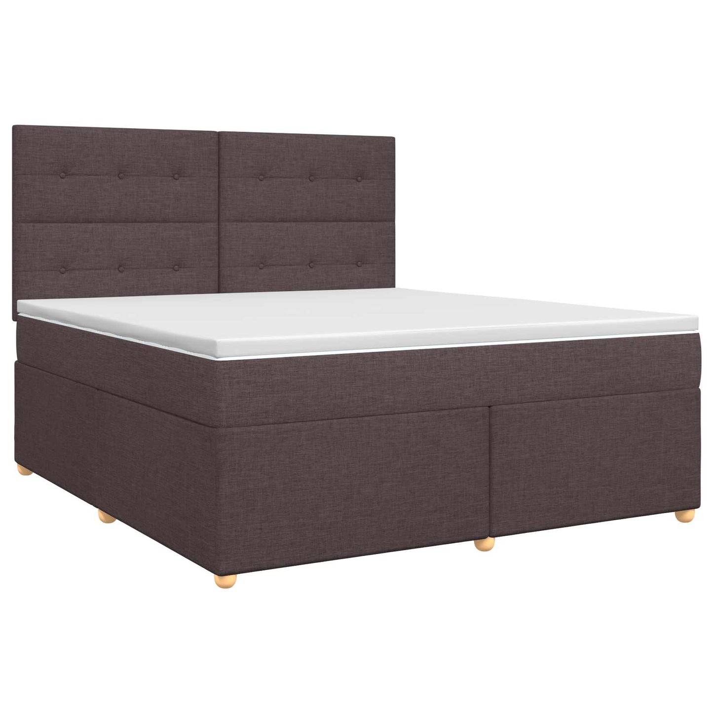 Boxspring ágy matraccal Sötét Barna 160 x 200 cm Szövet