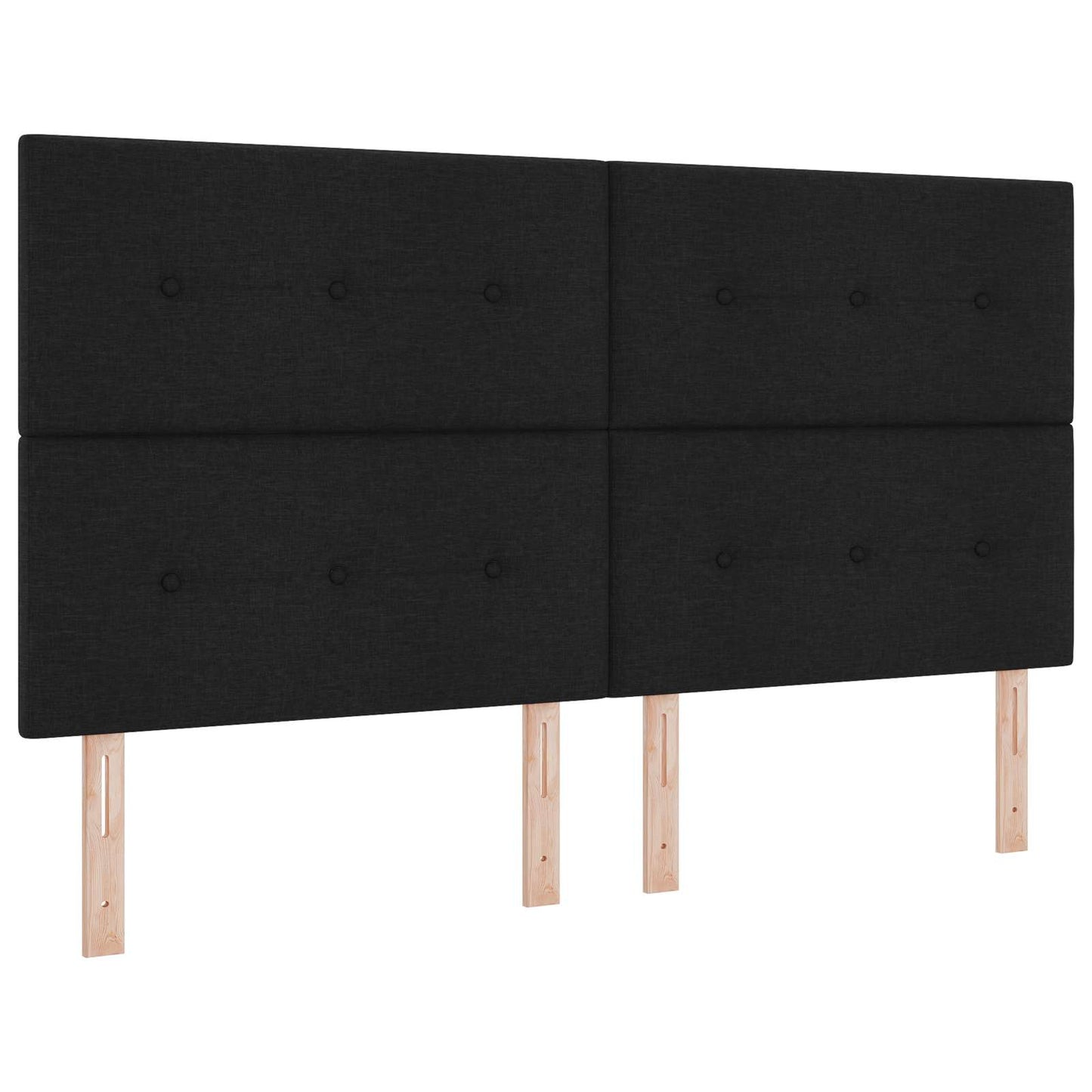 Boxspring ágy matraccal fejtámlával Fekete 180 x 200 cm Szövet